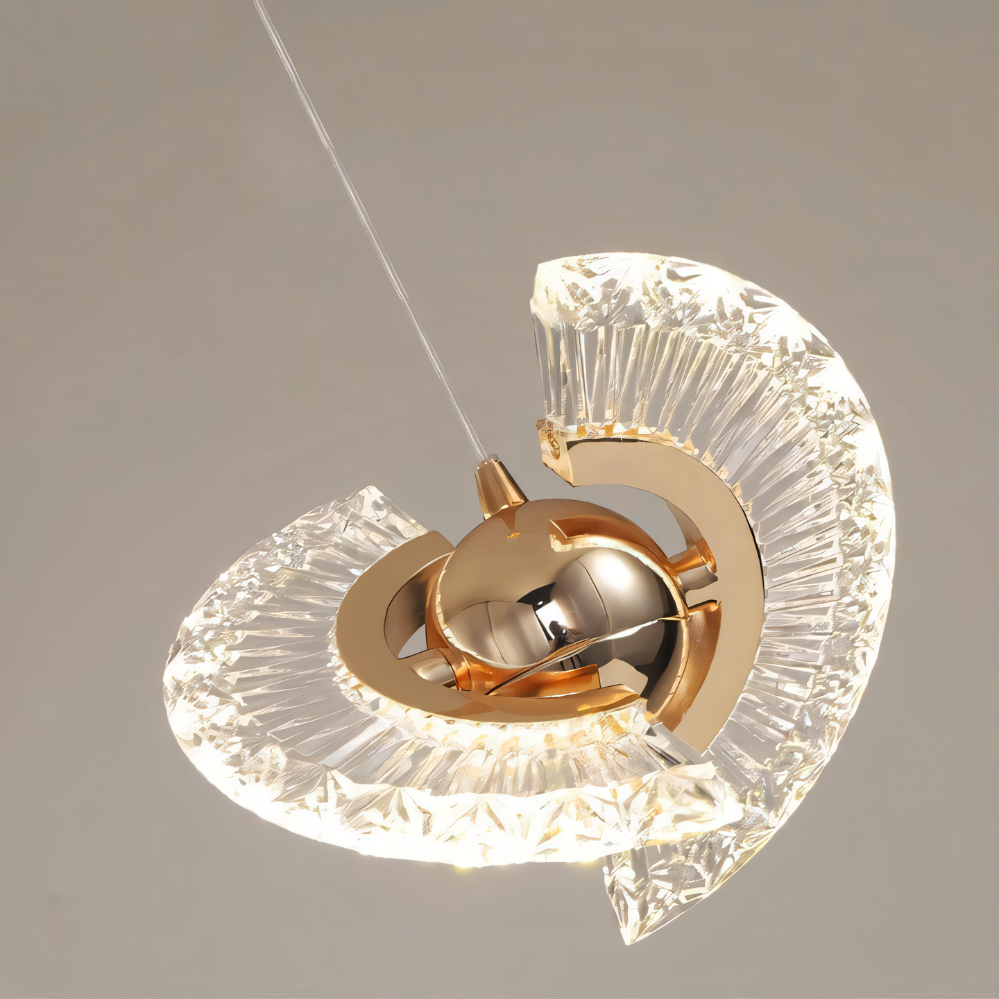 Captivating LED chandelier that dances with the light