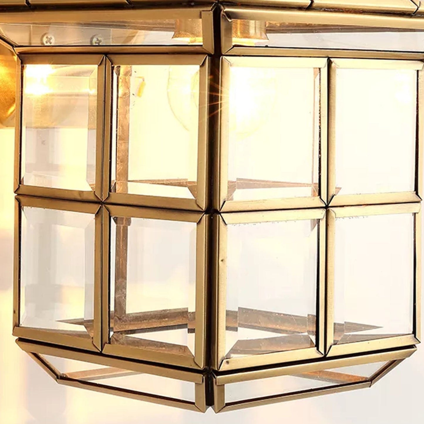 The Classy Square Copper Cage Wall Lamp, where flickers foretell the future
