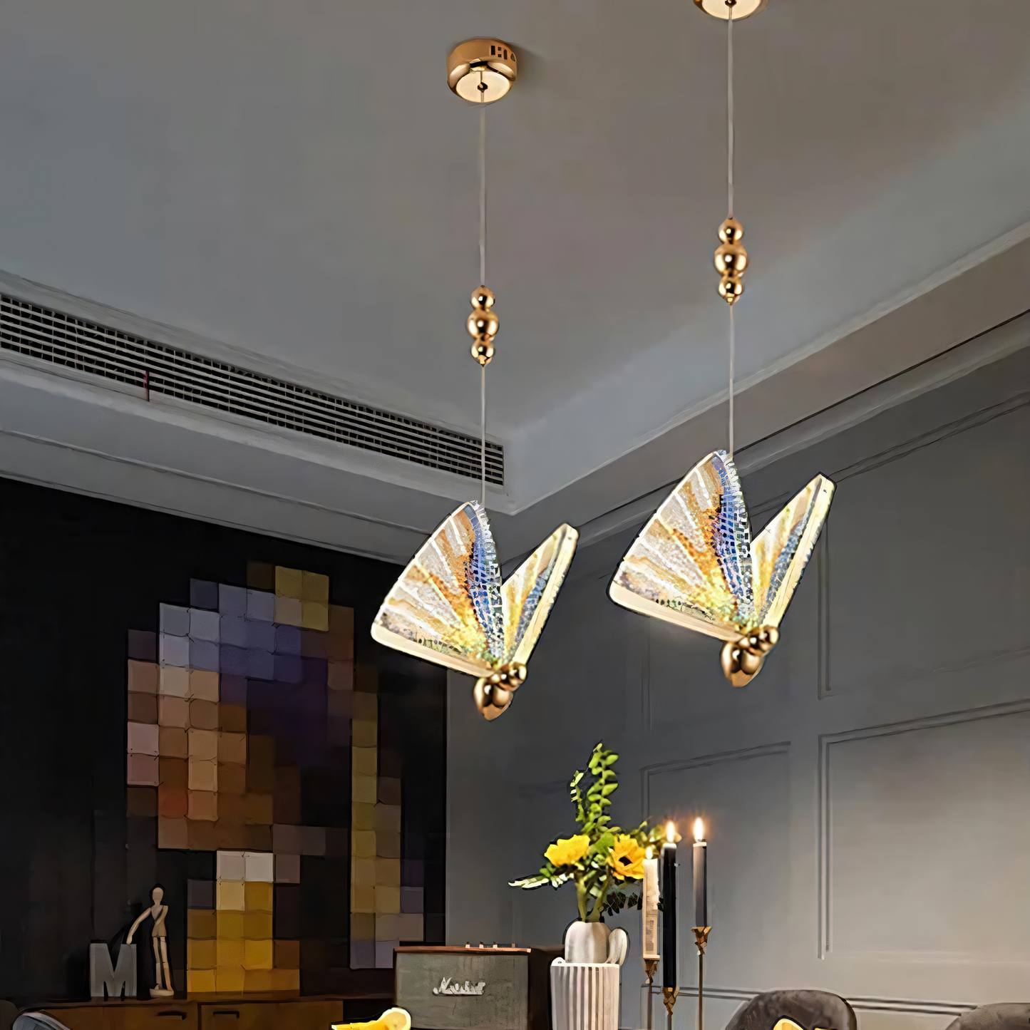 Elegant Italian-designed LED chandelier for a touch of enchantment