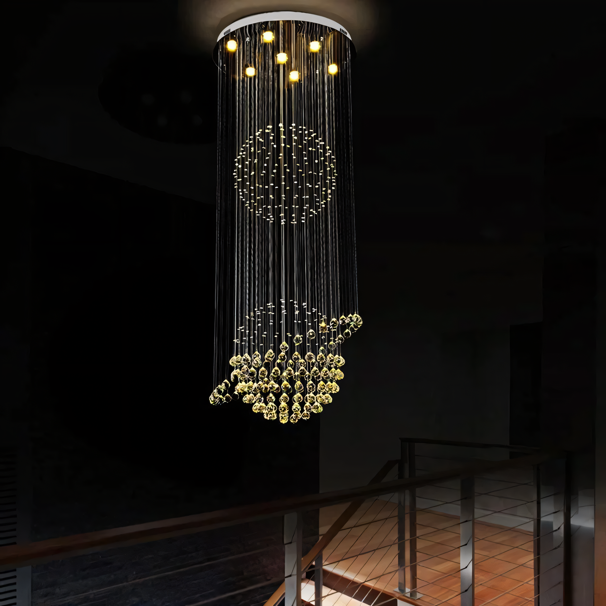 Mesmerizing Celestial Staircase Chandelier