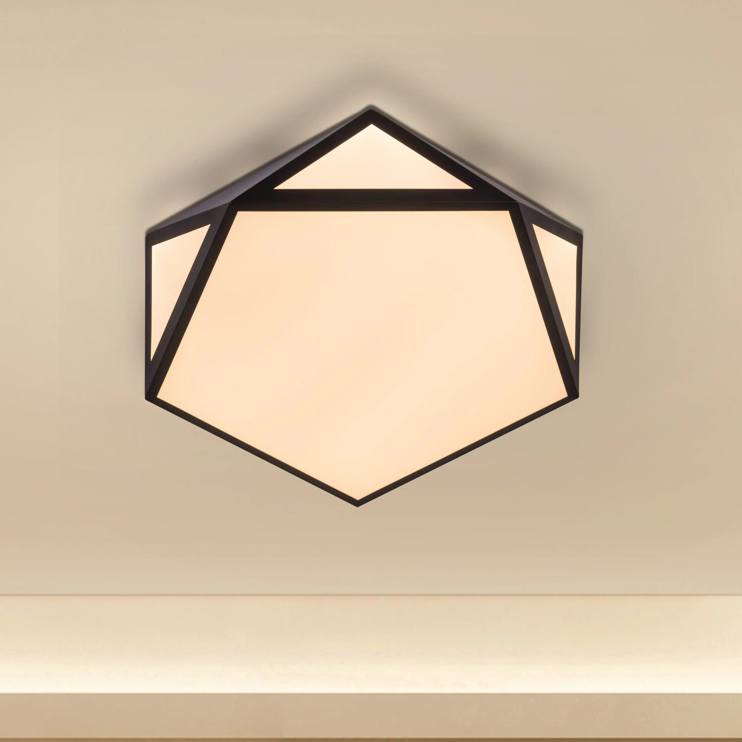 Side view of Give A Little Ceiling Light demonstrating its slim, space-saving profile