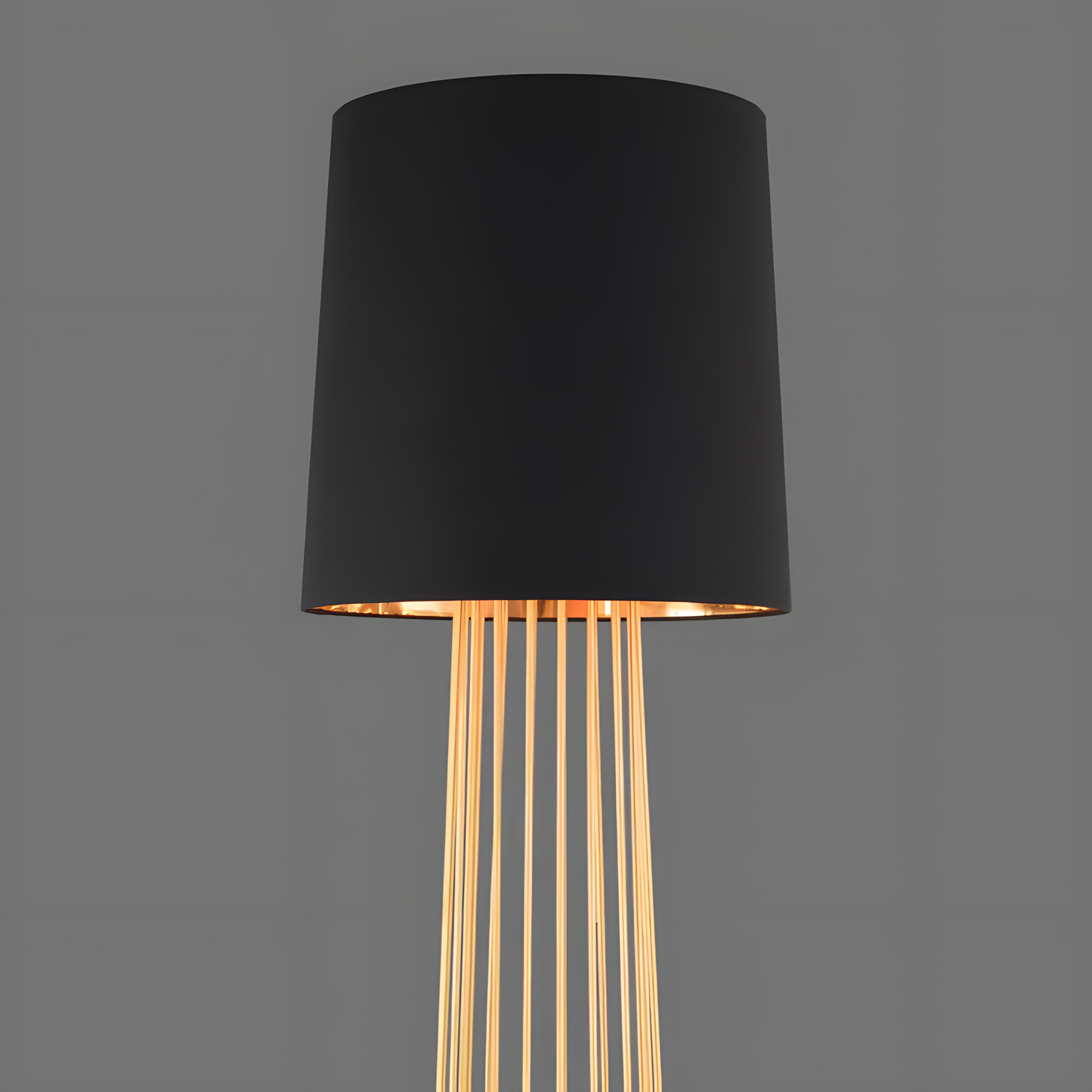 Living room ambiance created by a stylish floor lamp