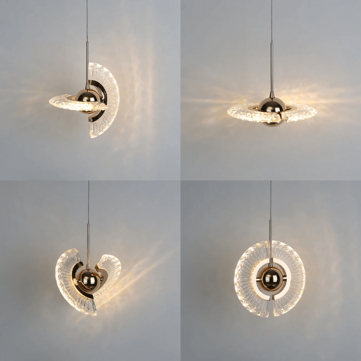 Meticulously crafted crystal components of the Brillare Hanging Light
