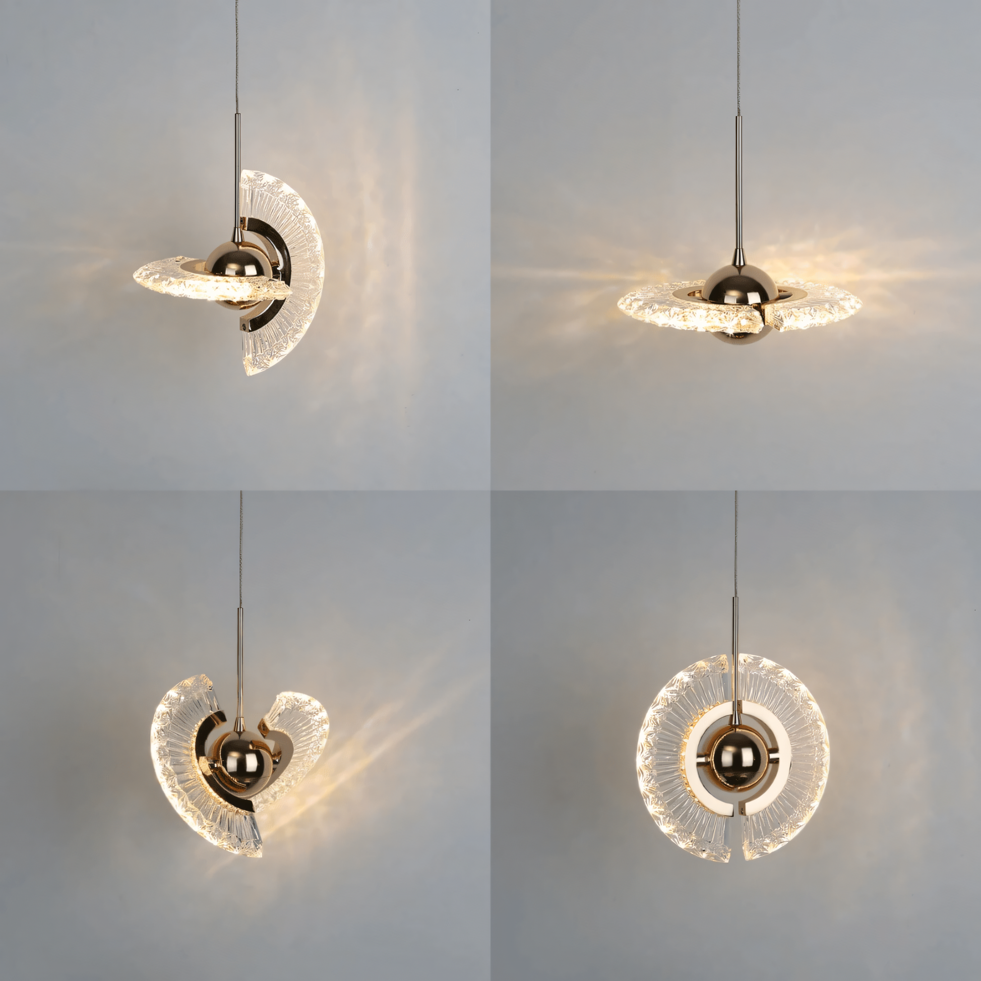 Meticulously crafted crystal components of the Brillare Hanging Light