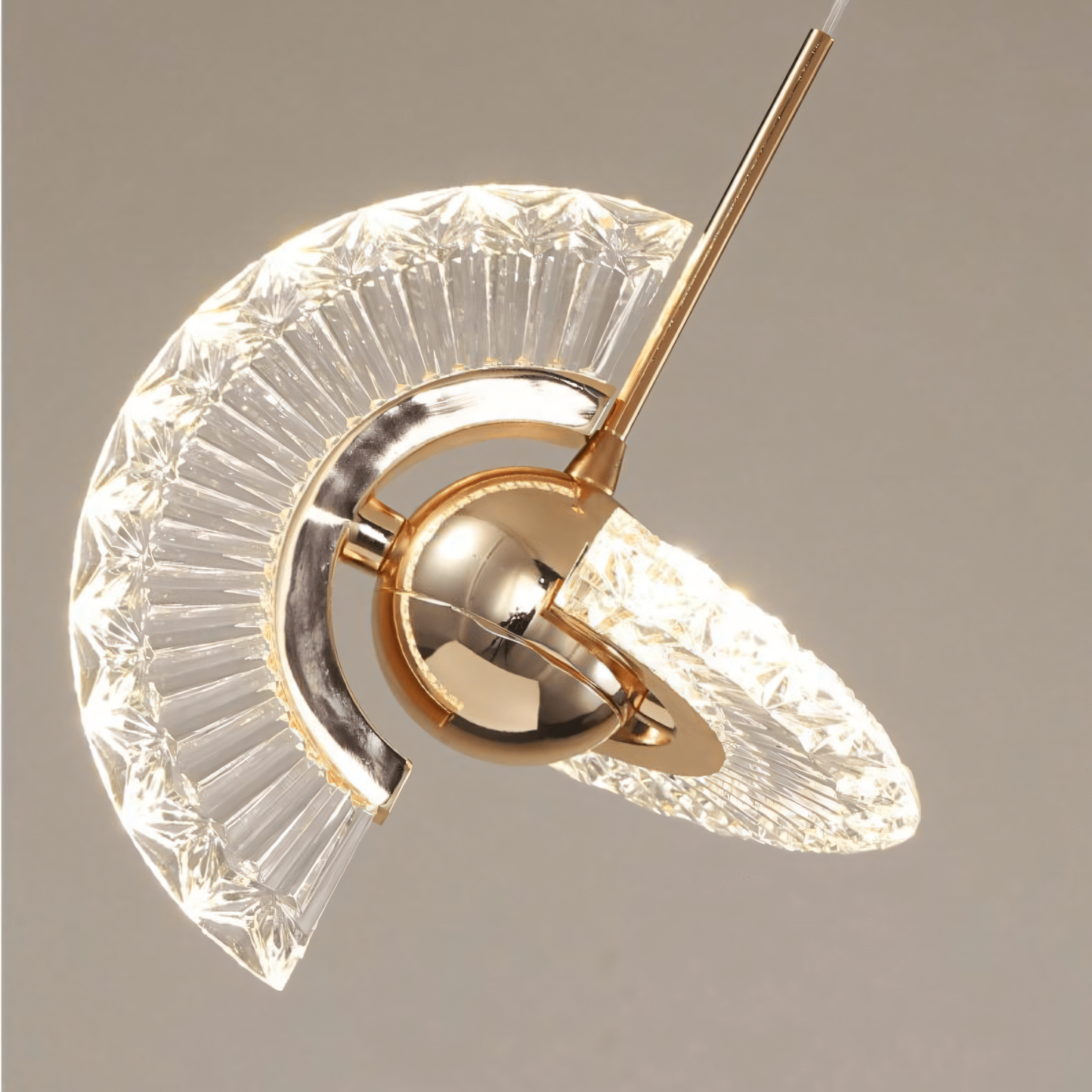 Elegant Italian-designed fixture for a Golden Castle setting