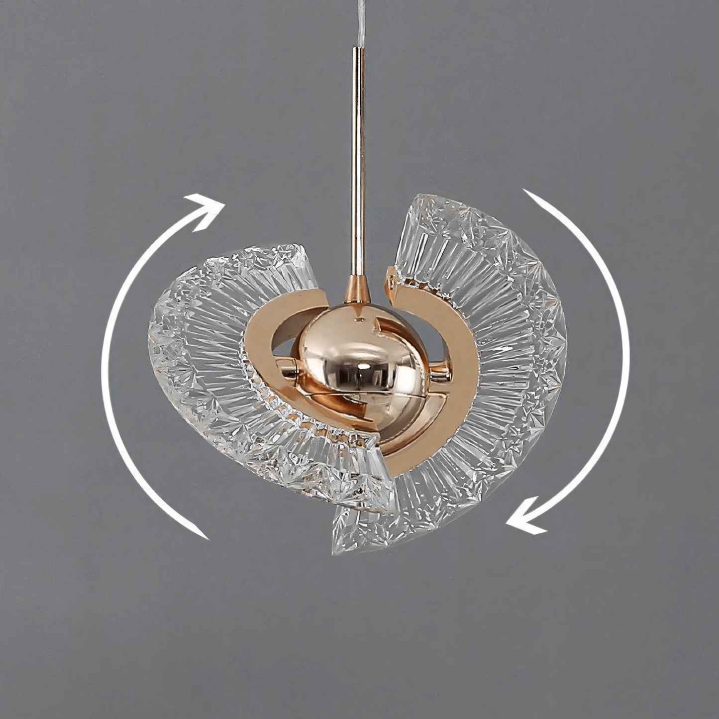 Hypnotic display of the Brillare Rotatable Hanging Light