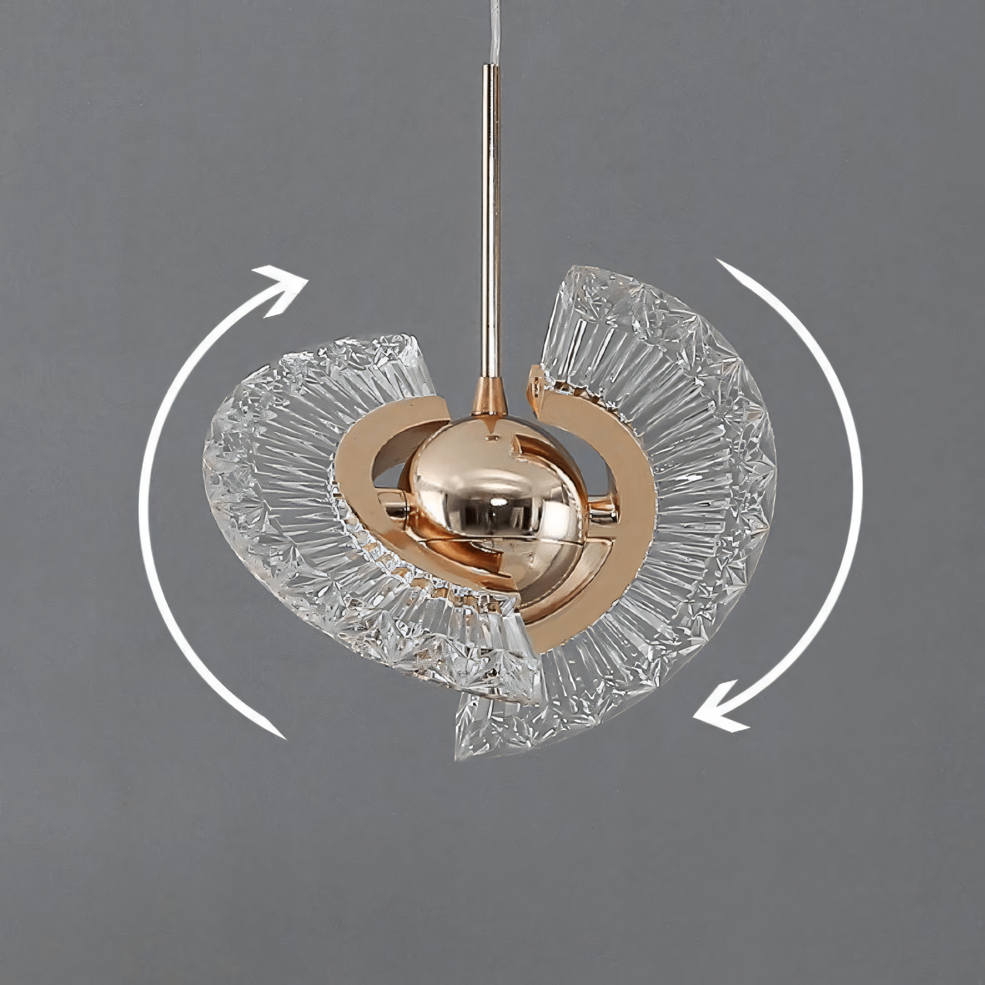 Hypnotic display of the Brillare Rotatable Hanging Light