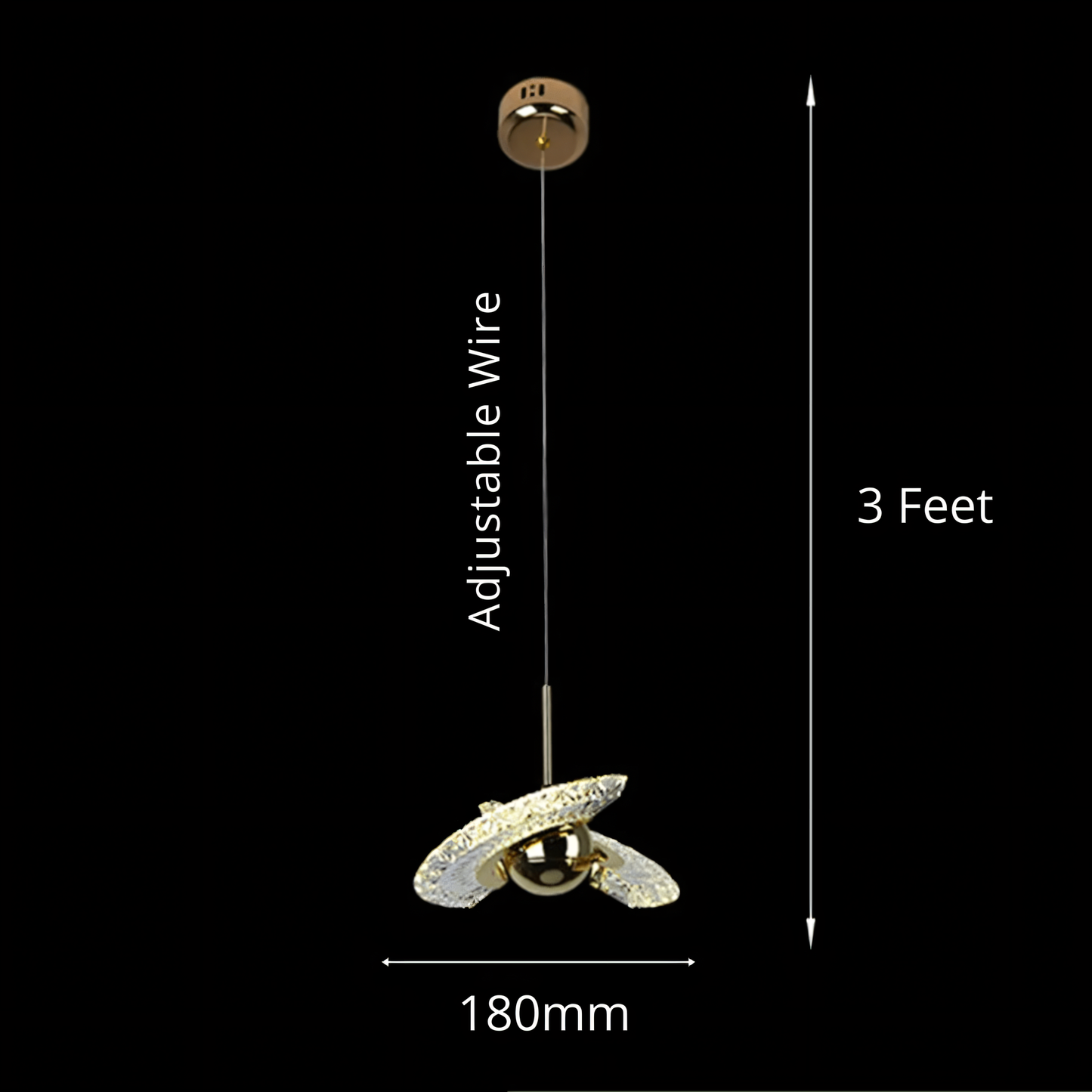 Captivating LED chandelier that dances with the light