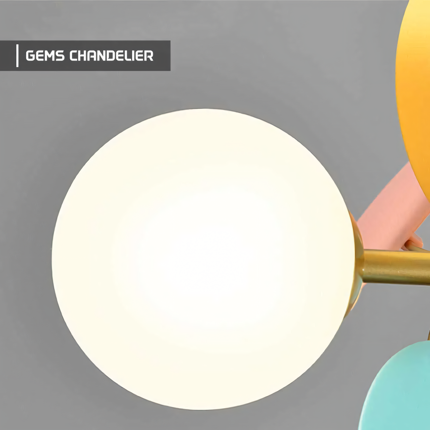 Intersecting metal frames of the contemporary crystal chandelier