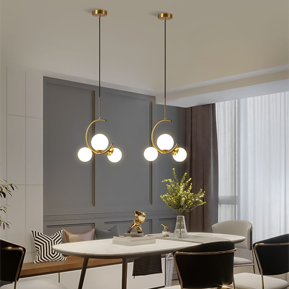 Enchanting Leaf-Inspired Chandelier: A visually striking and captivating centerpiece.