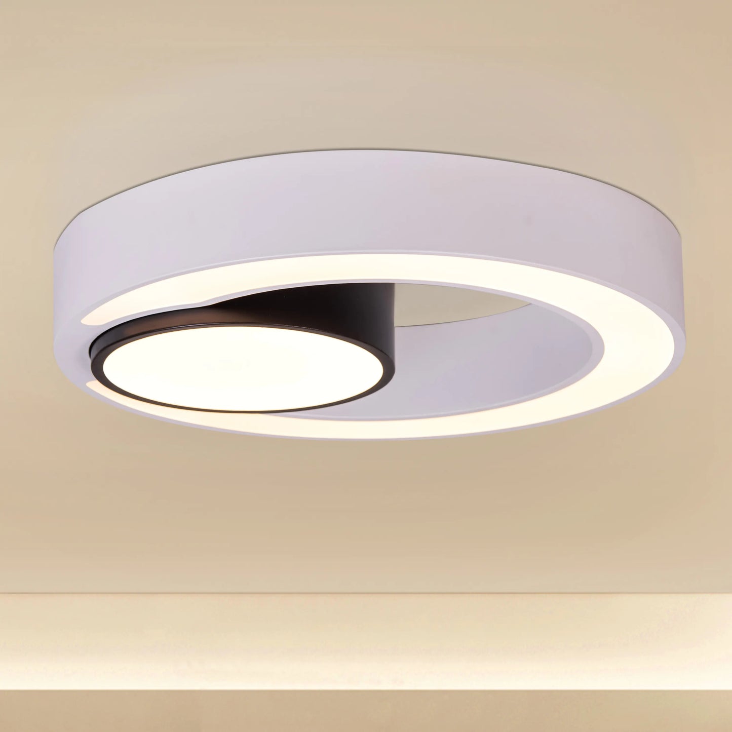 Song To Sing (Black, White, Dimmable LED With Remote Control) Ceiling Light