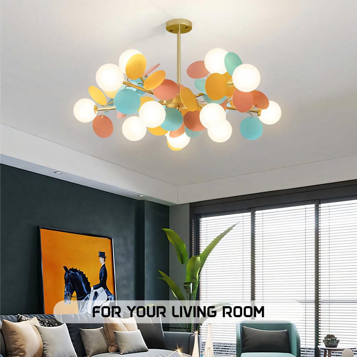 Delicate crystal pendants catching and refracting the light