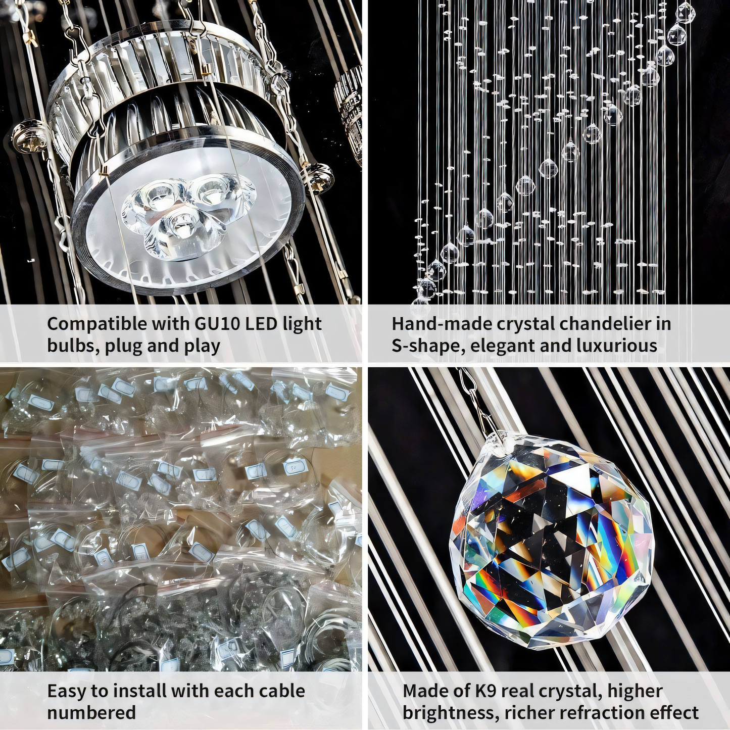 Breathtaking Cascading Crystal Chandelier
