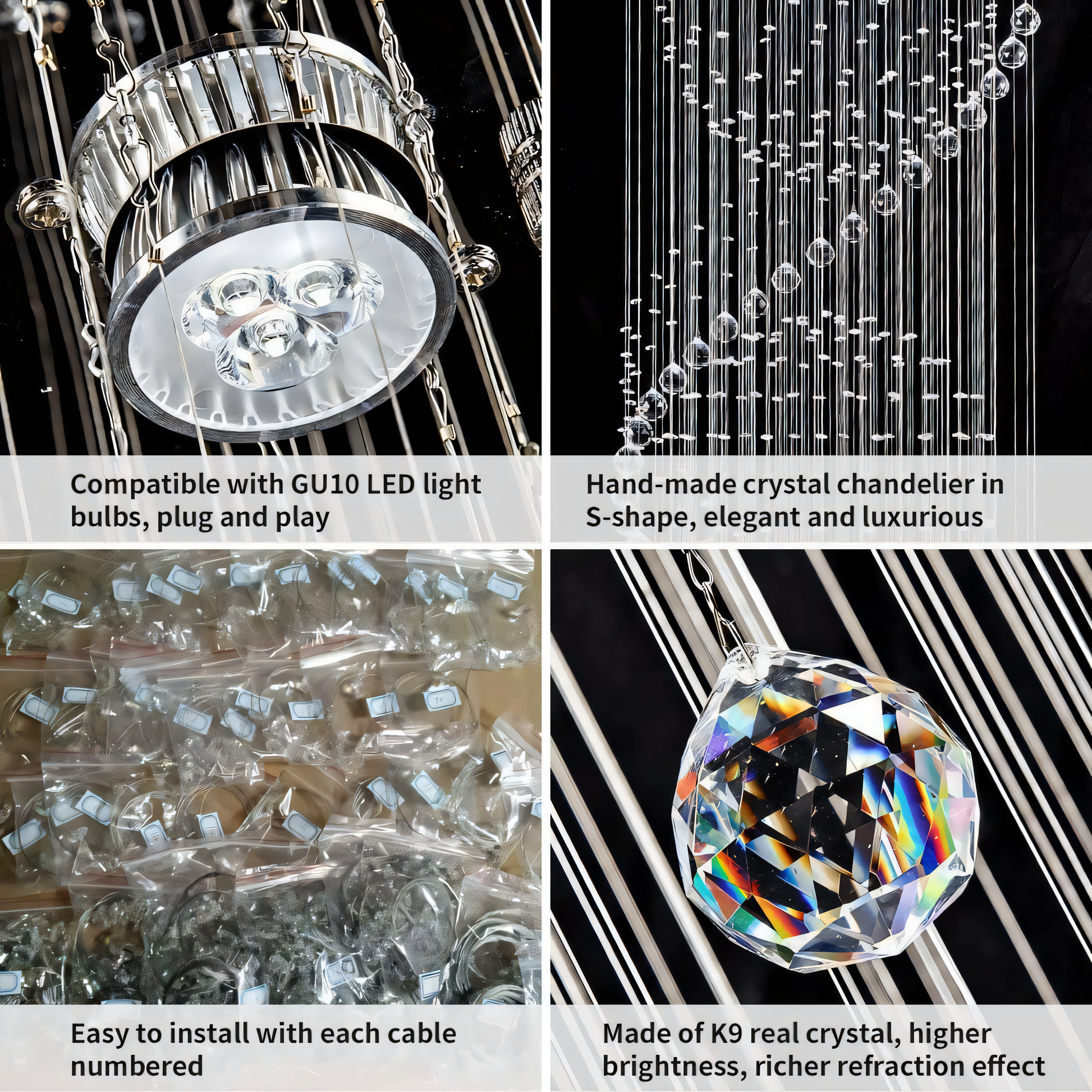 Breathtaking Cascading Crystal Chandelier