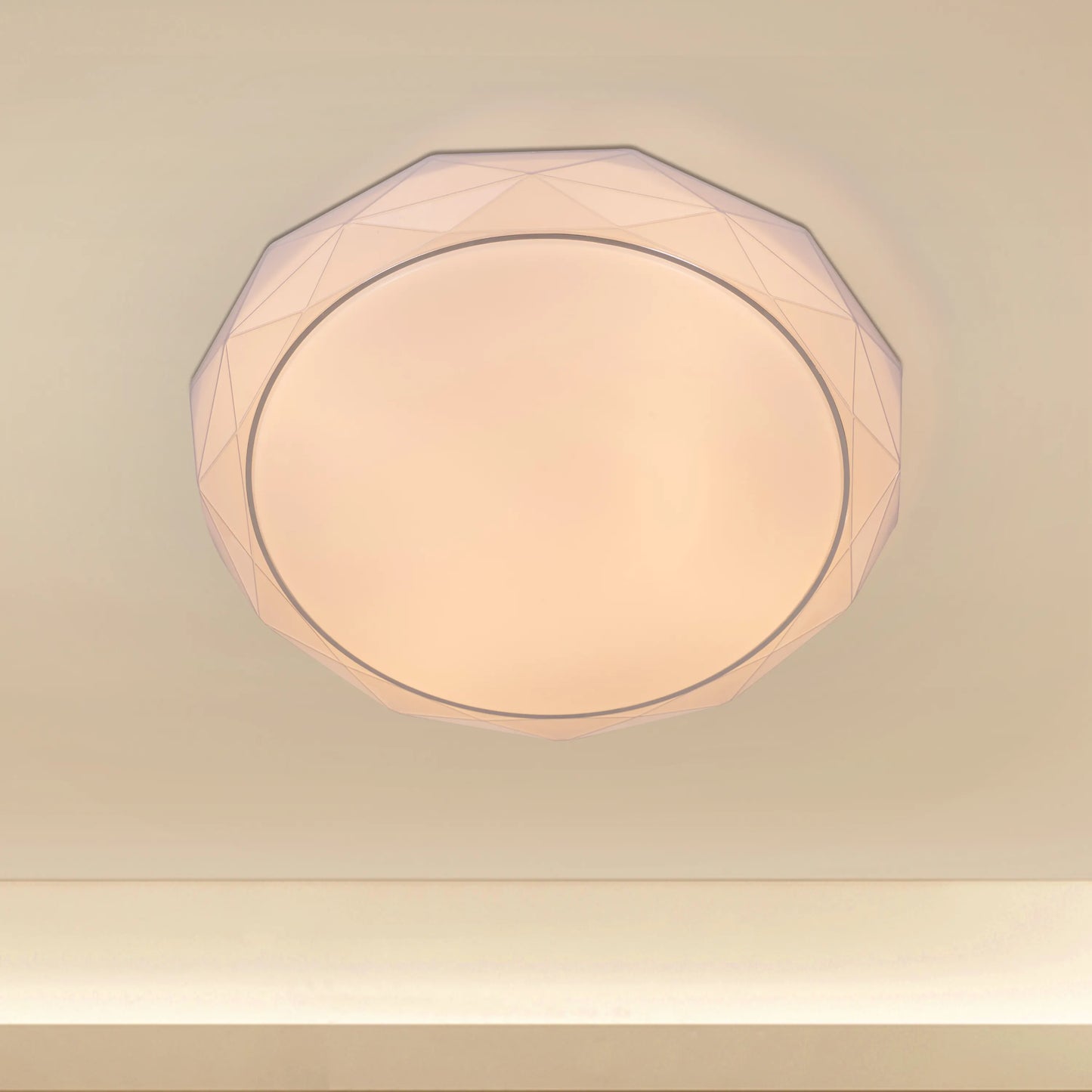 Live A Little (Chrome, 3 Color Built-In LED) Ceiling Light