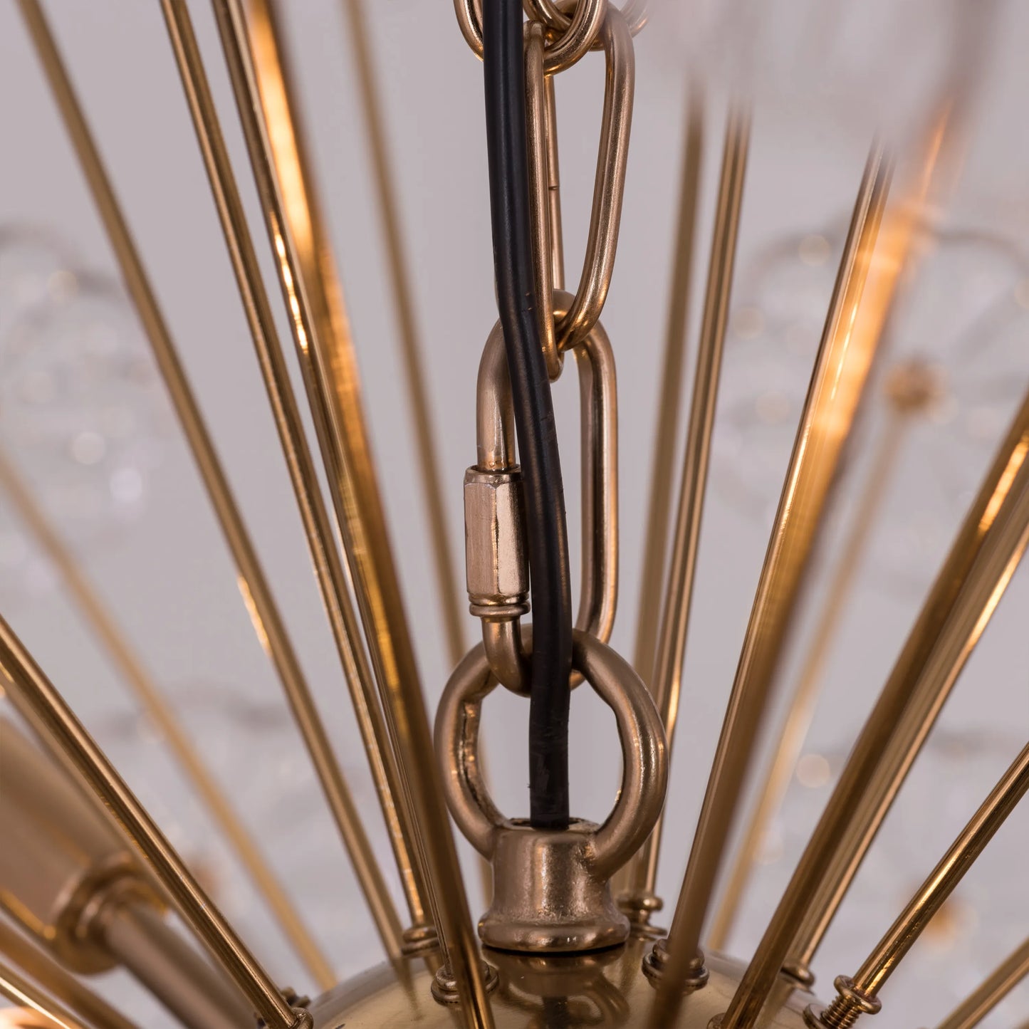 Flower Power Chandelier in gold finish