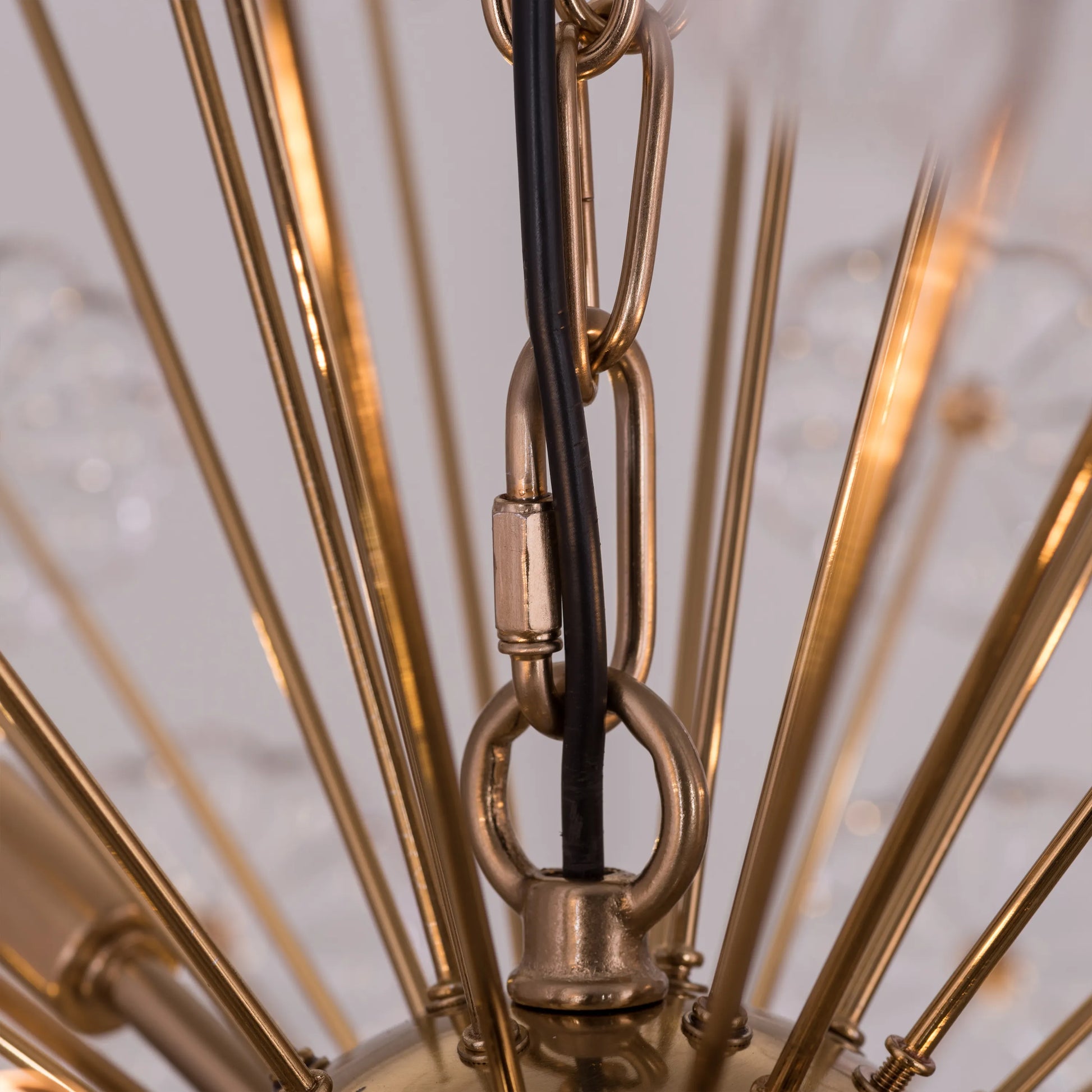 Flower Power Chandelier in gold finish