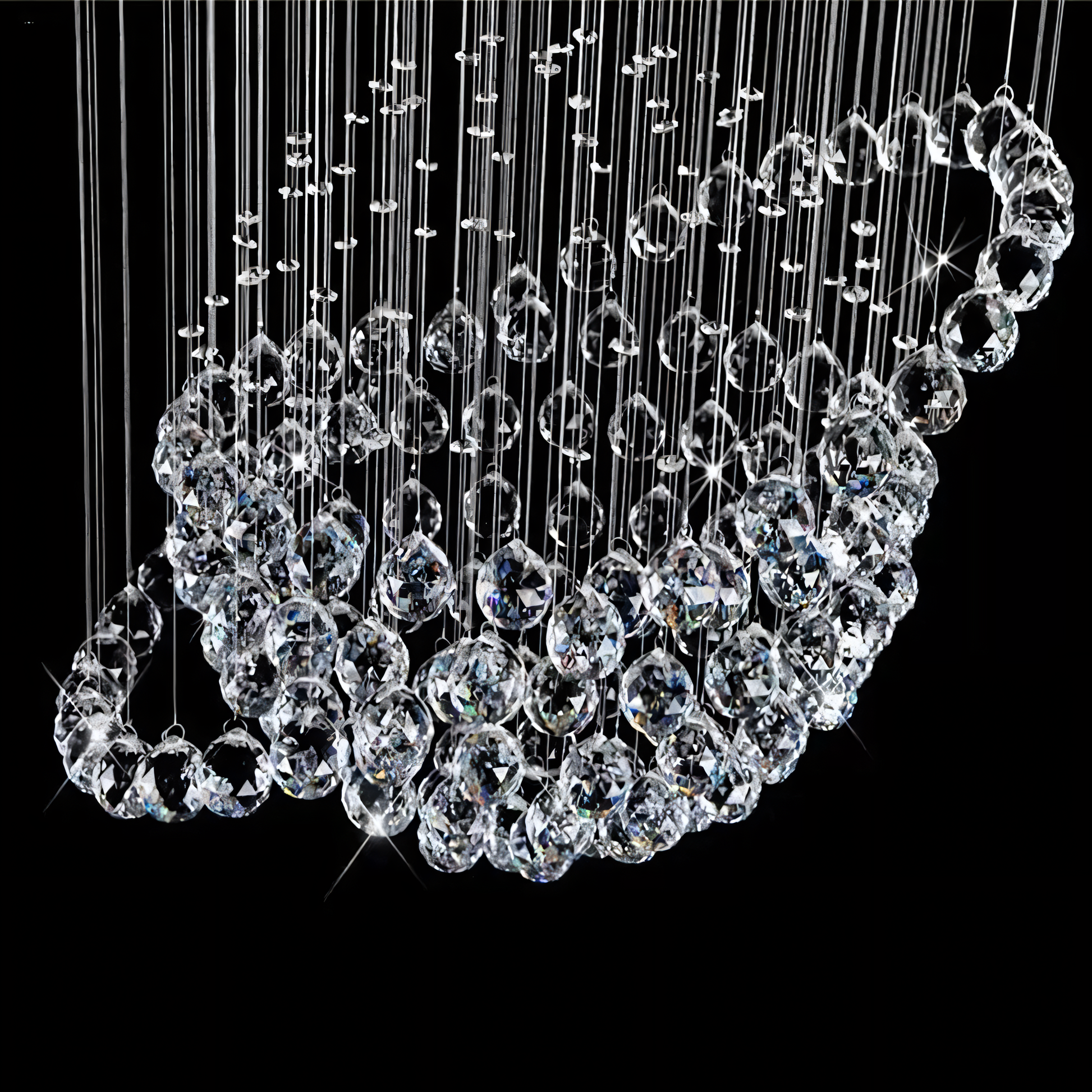 Mesmerizing interplay of light and crystal in space-inspired decor