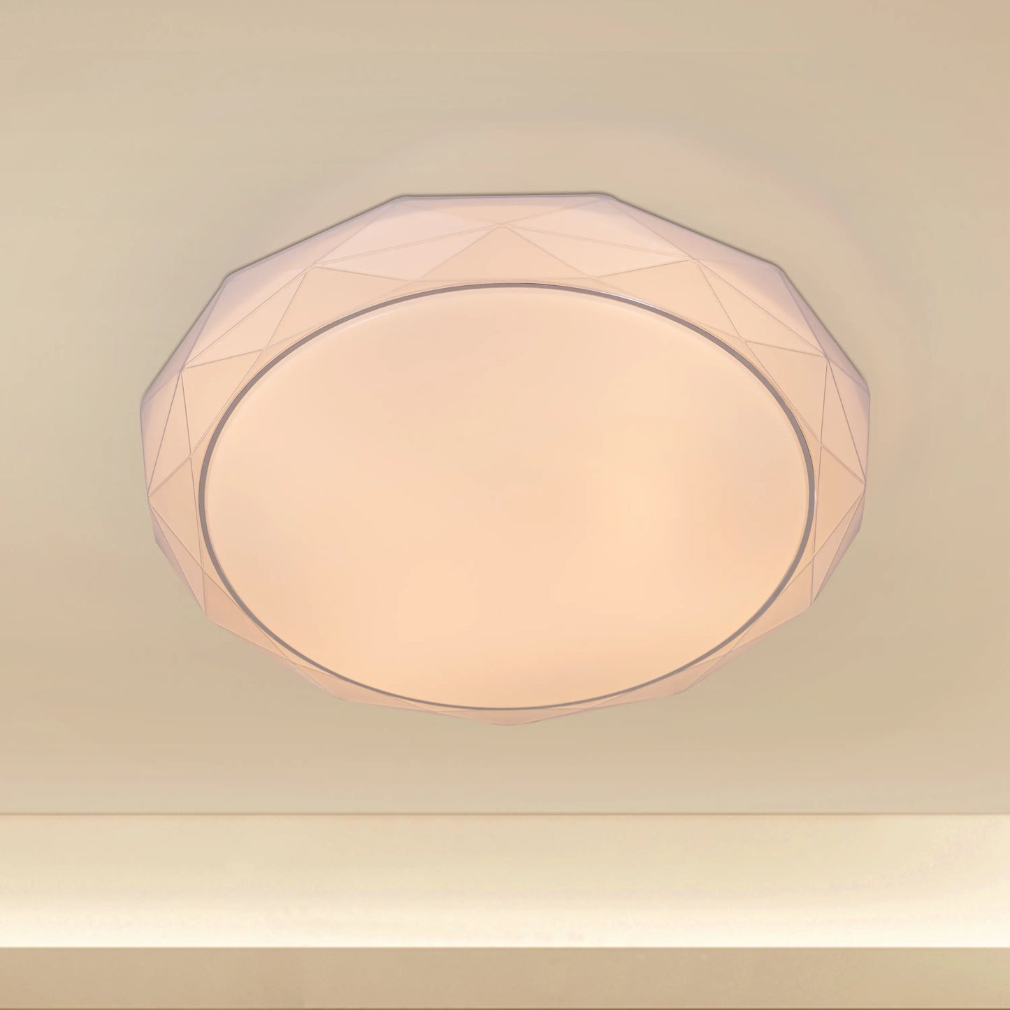 Live A Little (Chrome, 3 Color Built-In LED) Ceiling Light