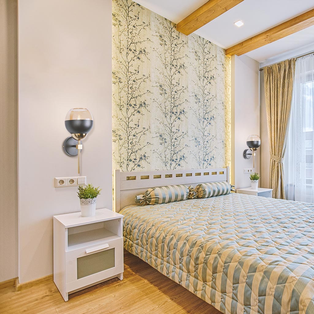 Antique gold fairy wand wall sconce