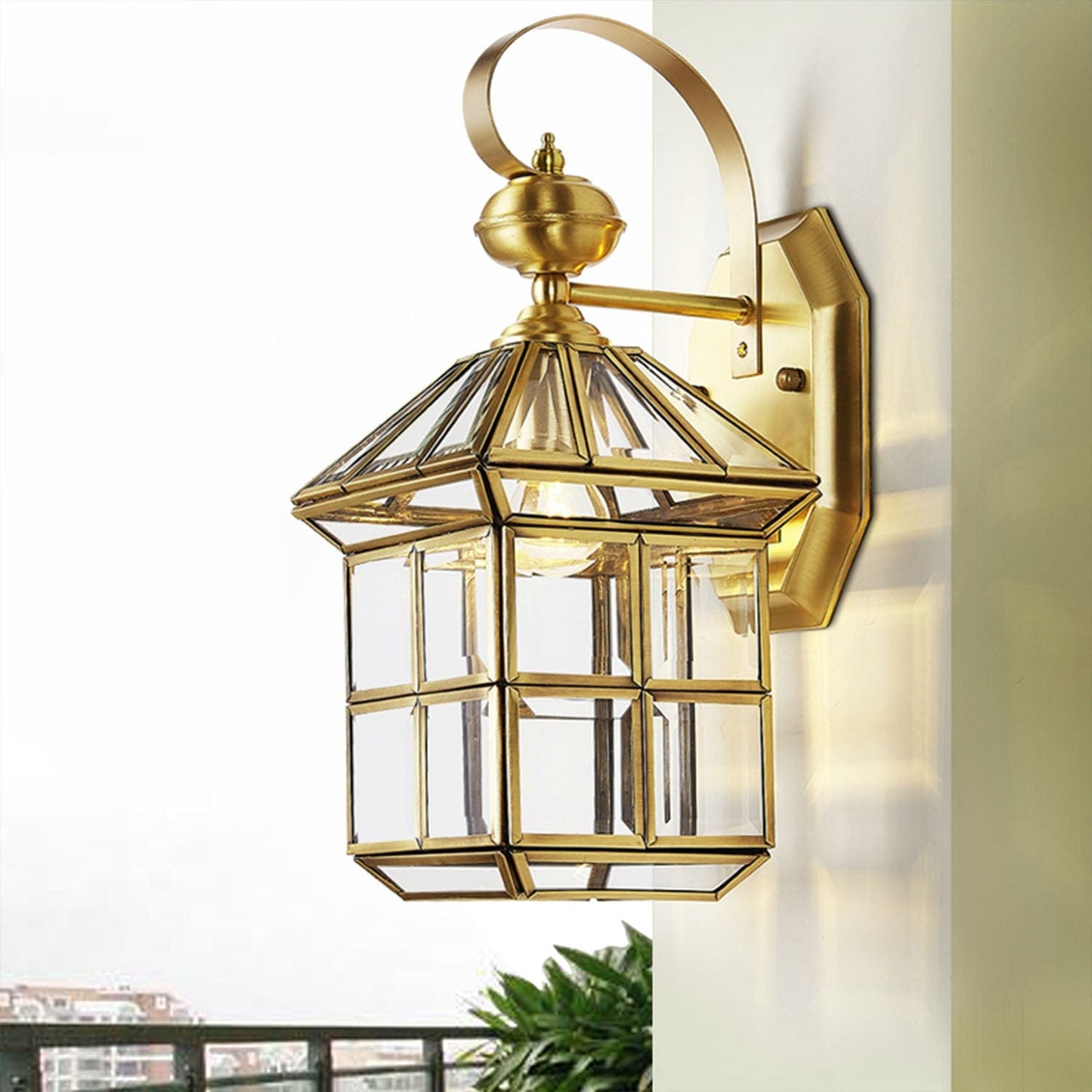 The Classy Square Copper Cage Wall Lamp, where flickers foretell the future