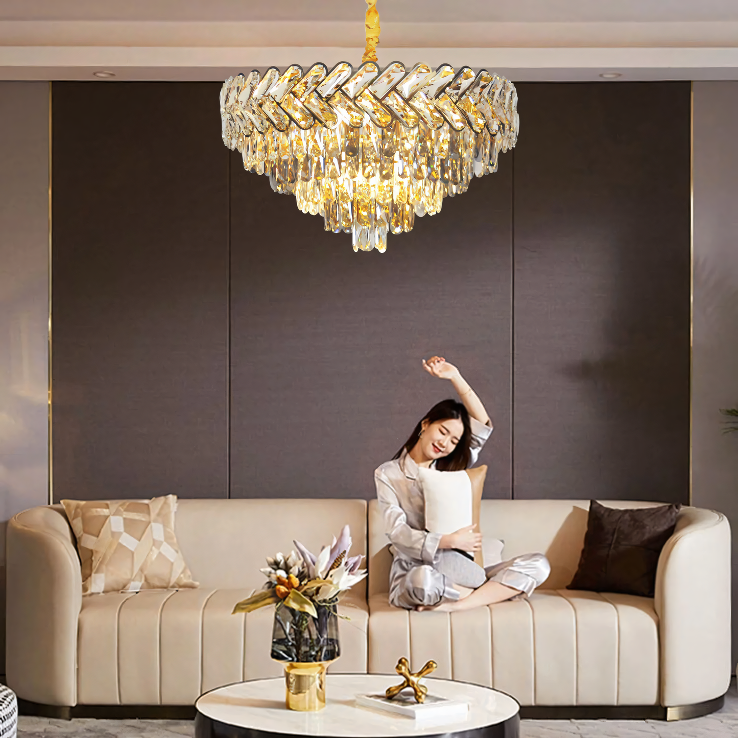 Le Brillant Crystal Chandelier