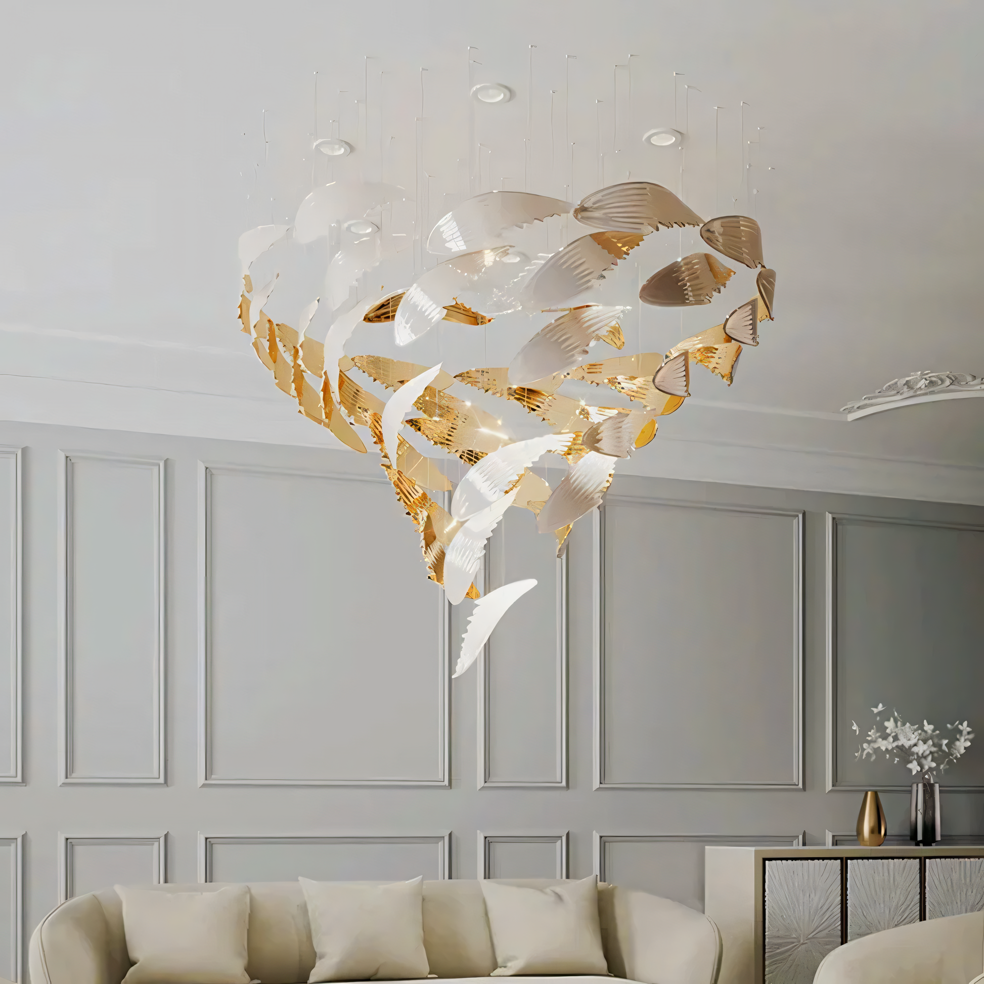 Warm Ambient Glow of LED Chandelier