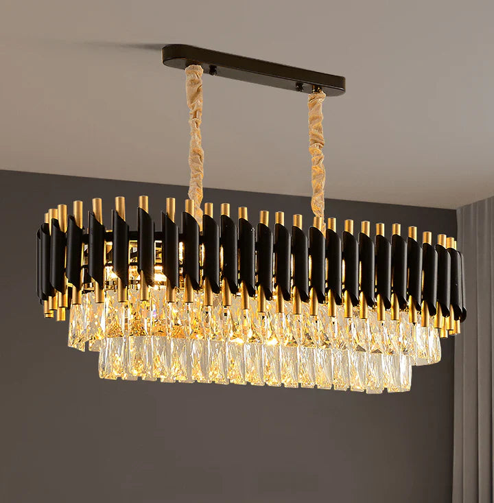Striking contemporary LED chandelier