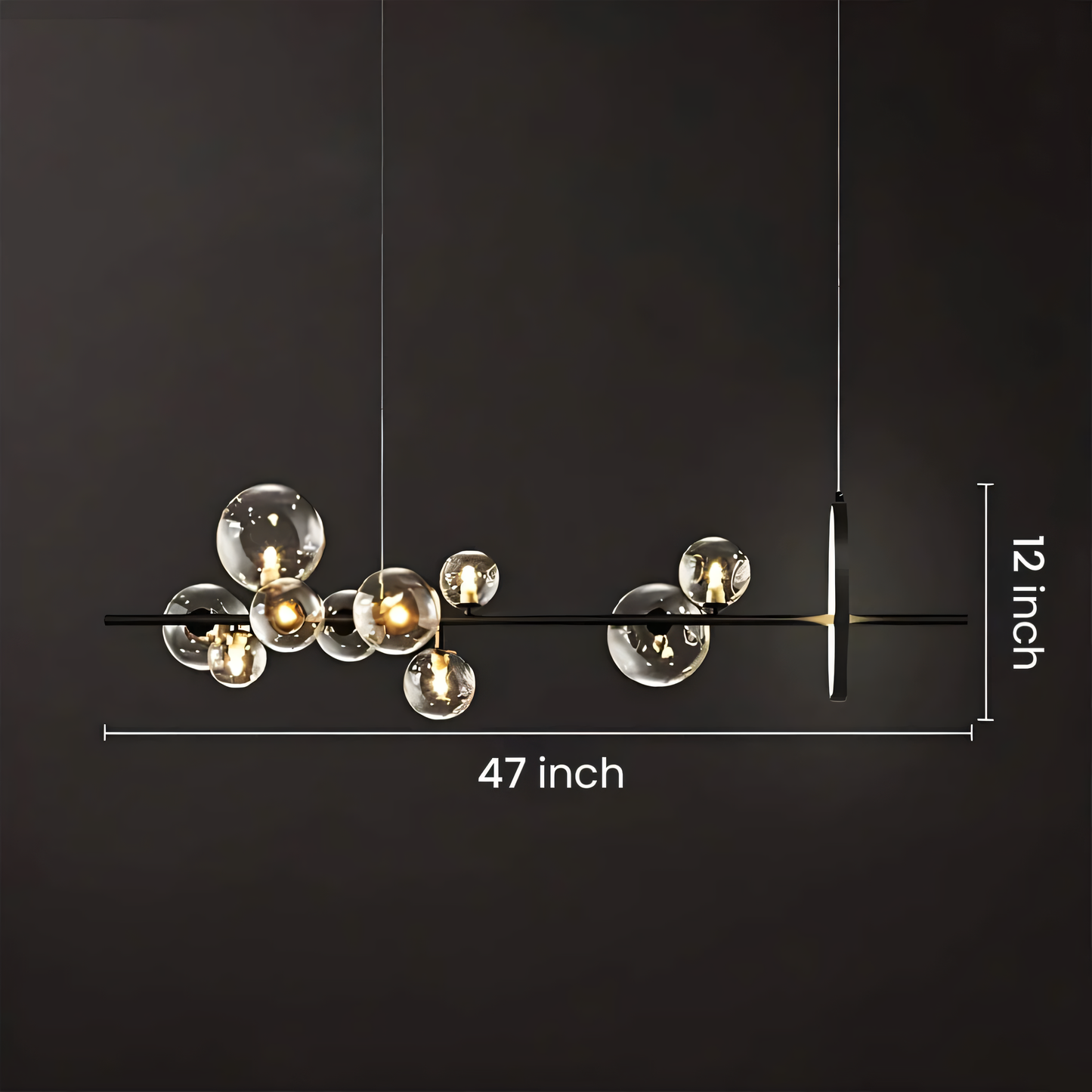 Modern Bubble Glass Chandelier in a magical island retreat