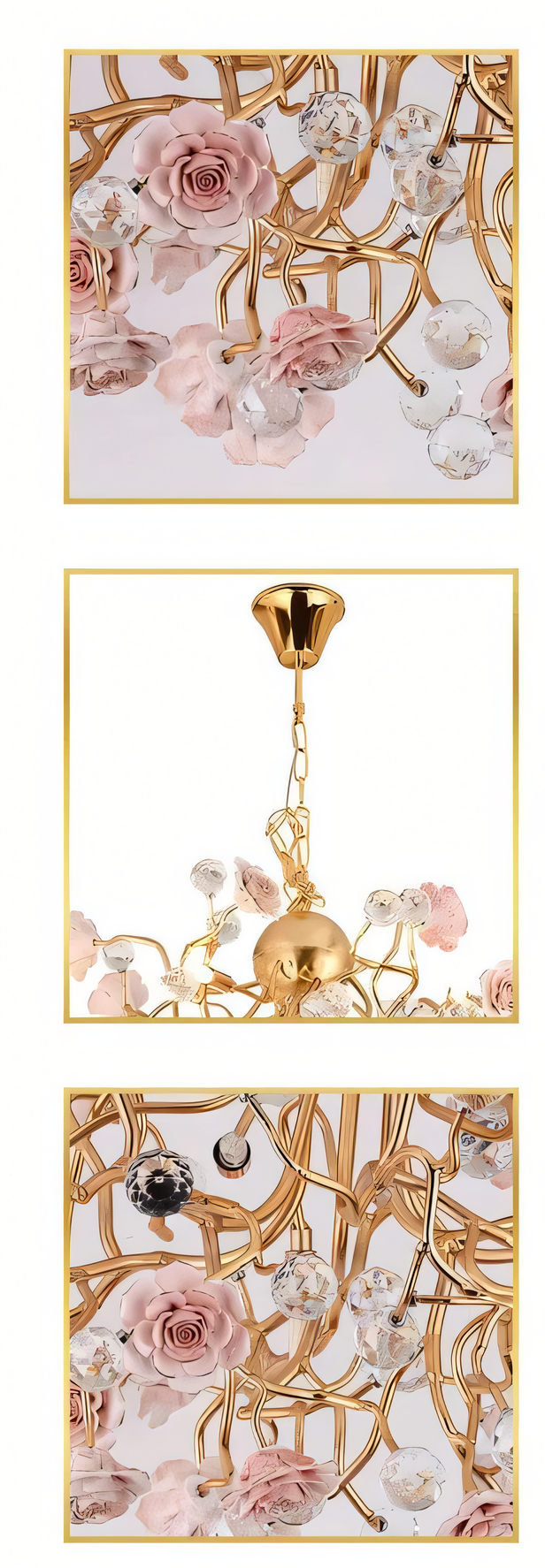 Elegant 650mm Diameter Rosea Rosa Chandelier