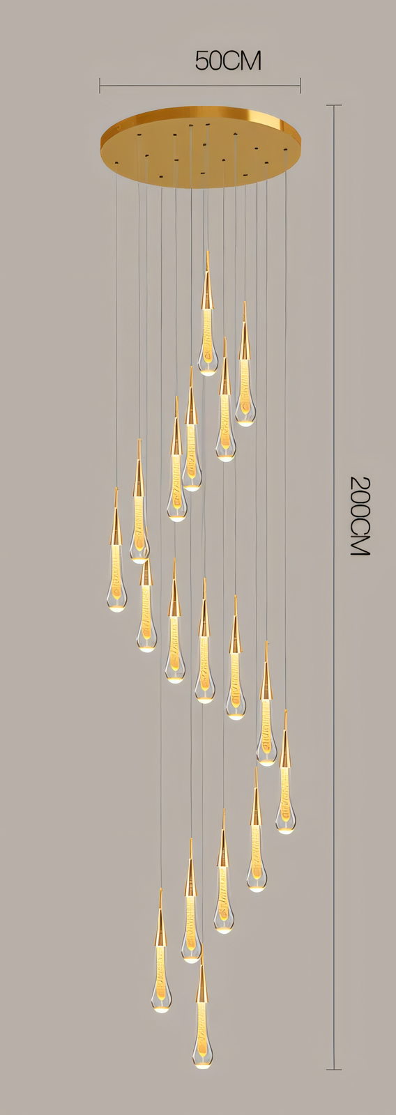 12 -Light Falling Star Ceiling light
