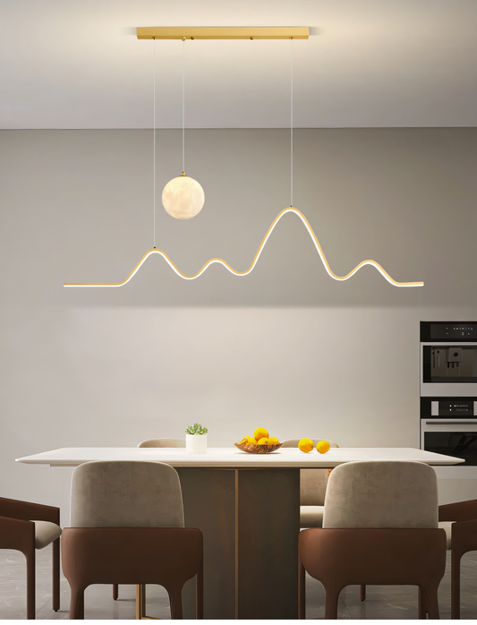 Elegant gold LED pendant chandelier