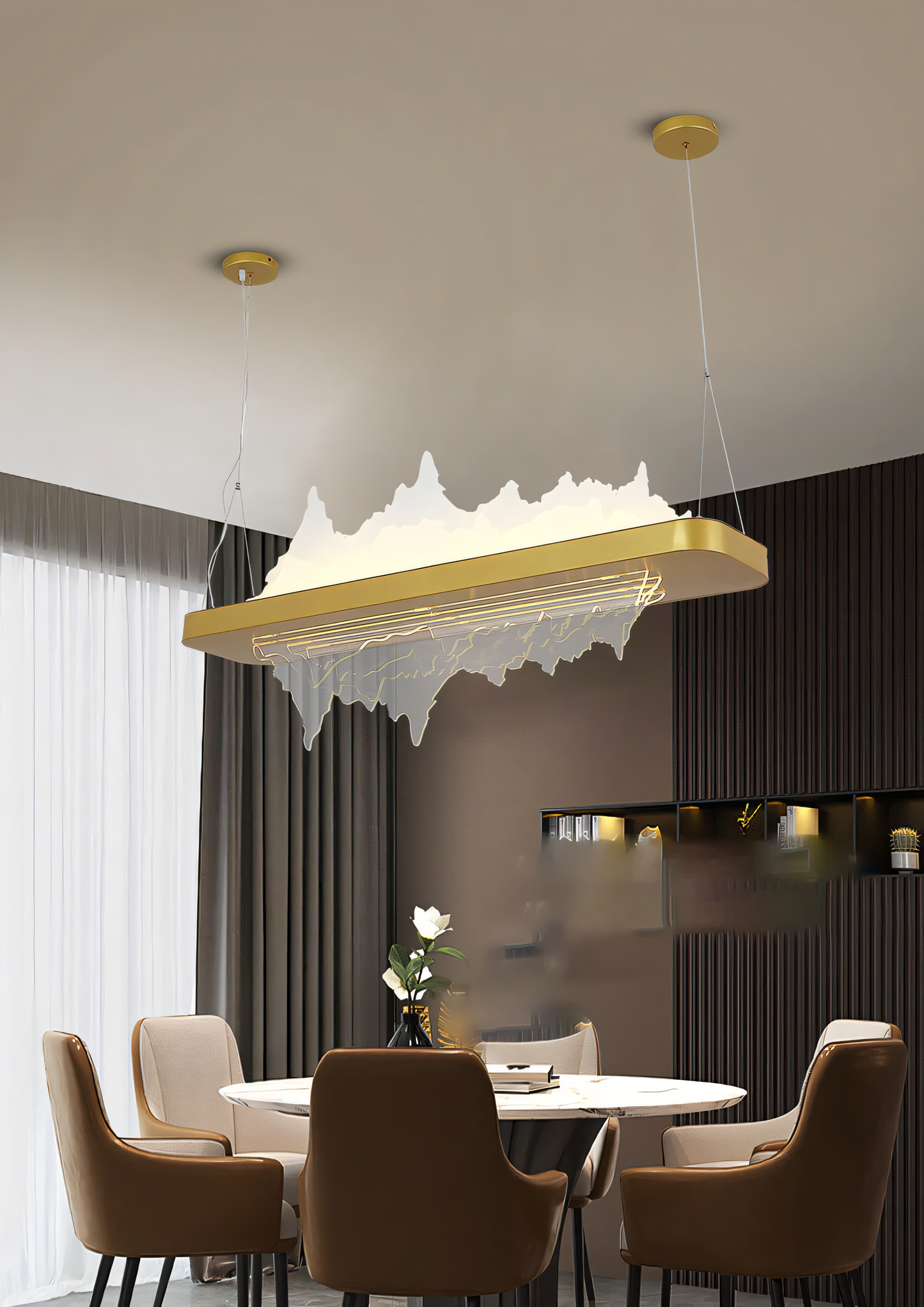 Luxurious Brass Gold Hanging Lamp