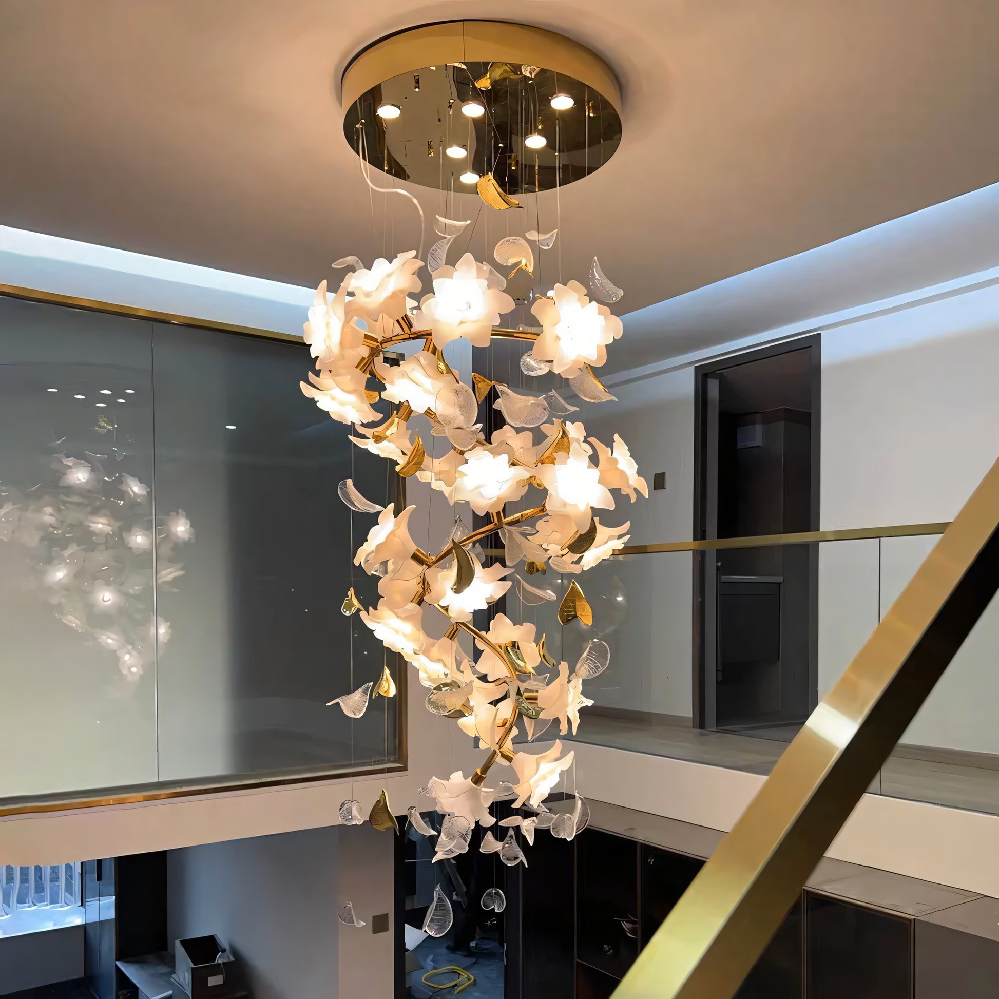Captivating Sacred Lotus Chandelier Lighting Fixture