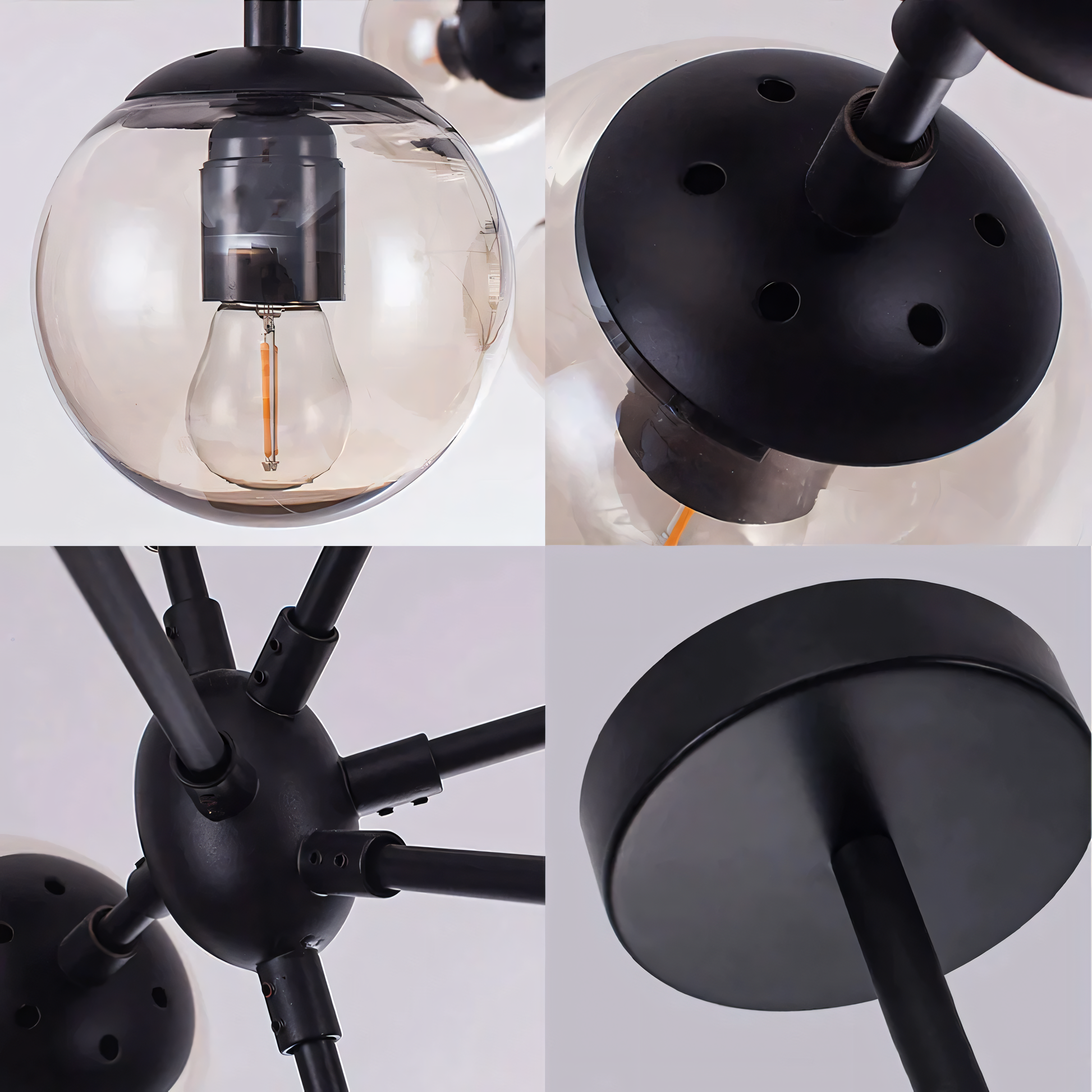 Sparta Modern Glass Chandelier as the focal point of a foyer