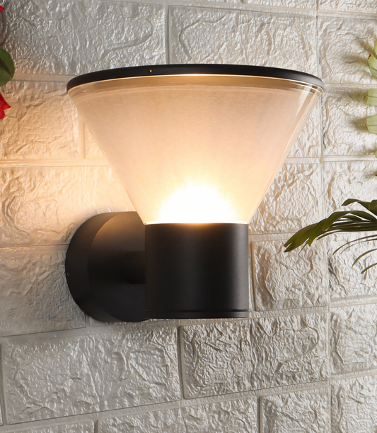Cylindrical funnel-shaped wall sconces whispering ancient secrets