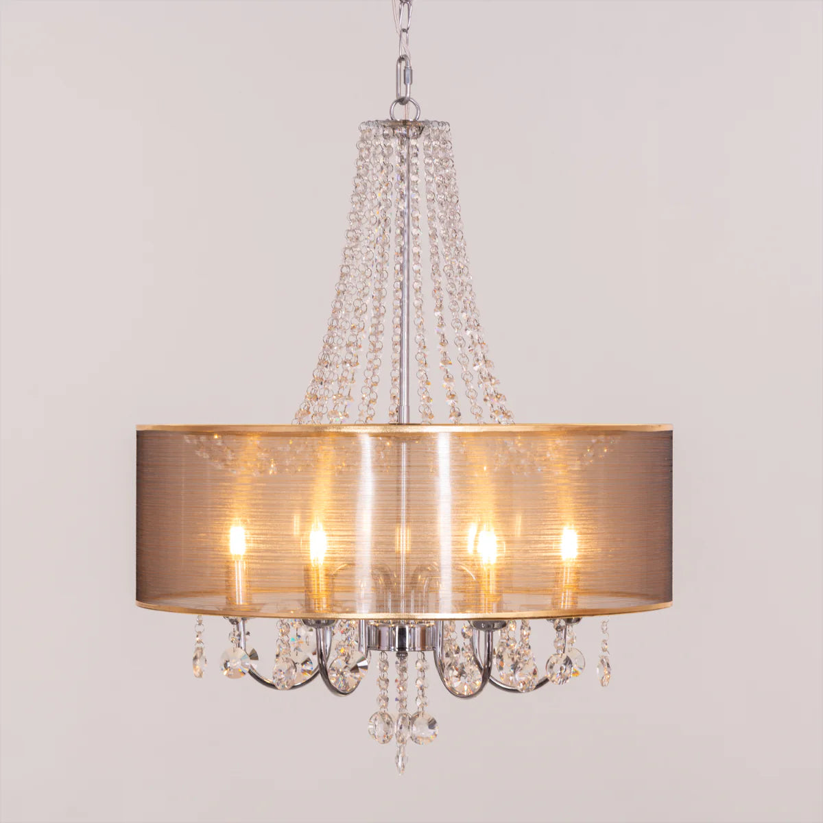 So In Love Crystal Chandelier with precision-cut crystals