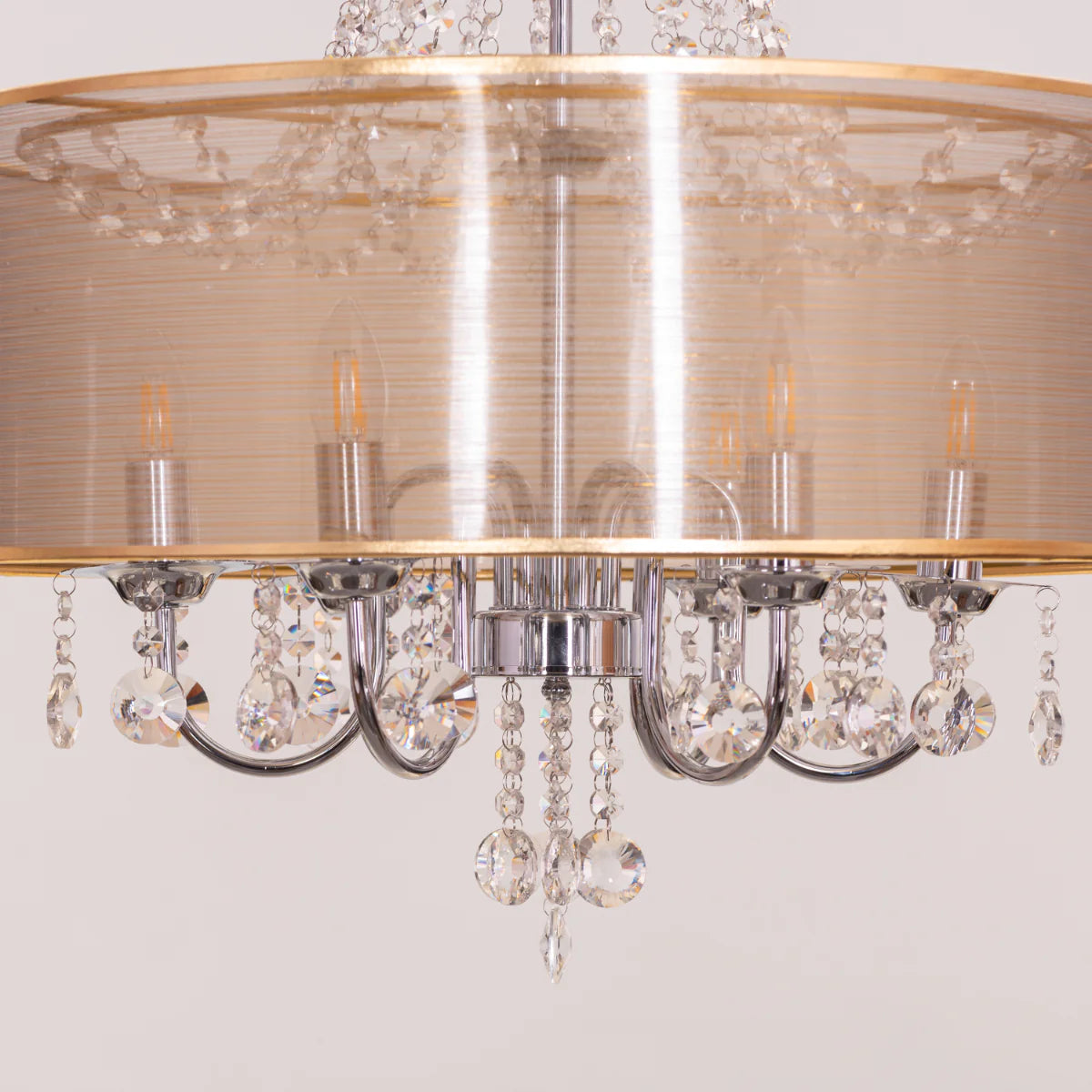 So In Love Crystal Chandelier with precision-cut crystals