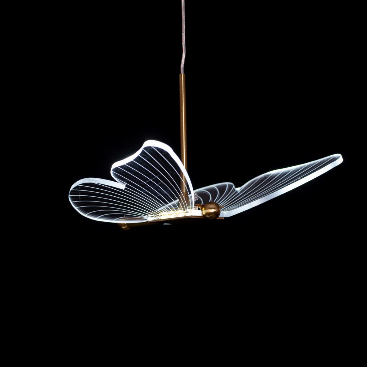 Butterfly Kisses (Medium, Gold, Dimmable LED with Remote Control) Chandelier