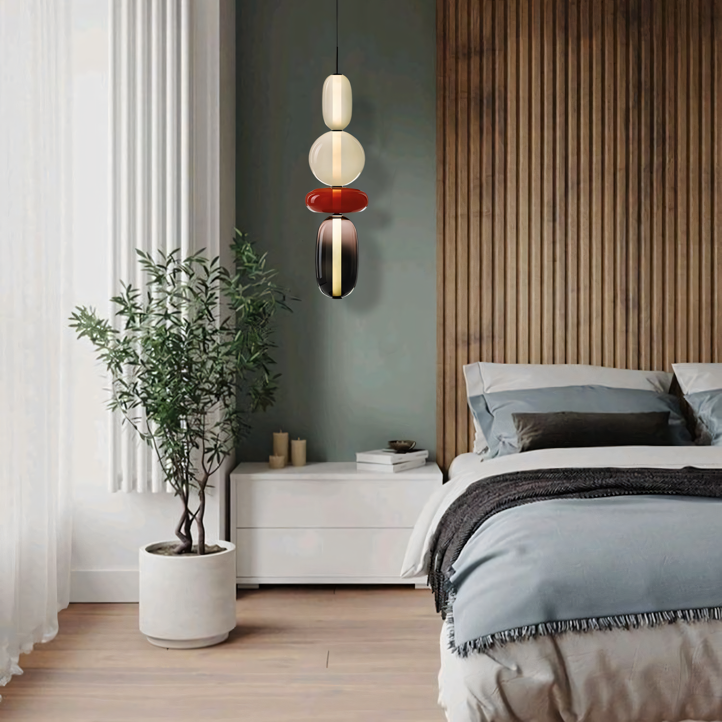 Italian-inspired Glass Pendant Light: Classic elegance with a modern twist.