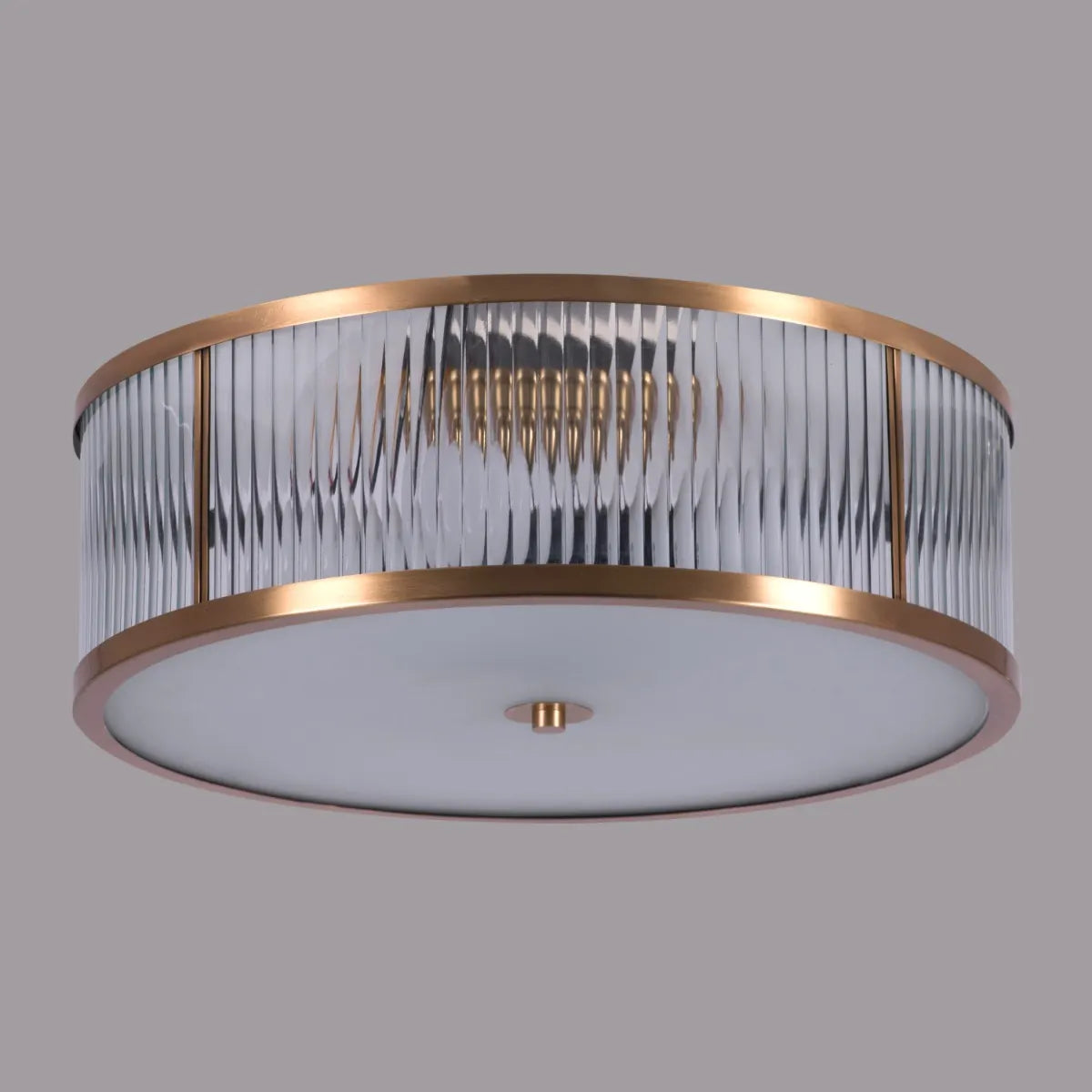 Finders Keepers Copper Ceiling Light illuminating a modern living room