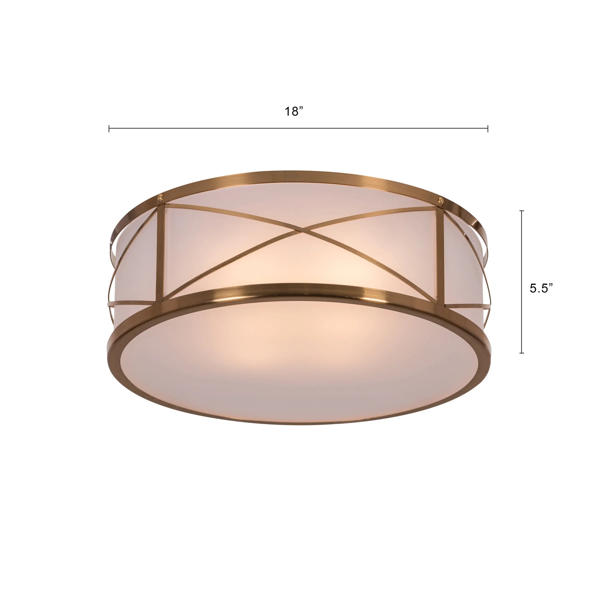 Sophisticated gold ceiling light adding warmth to any room.