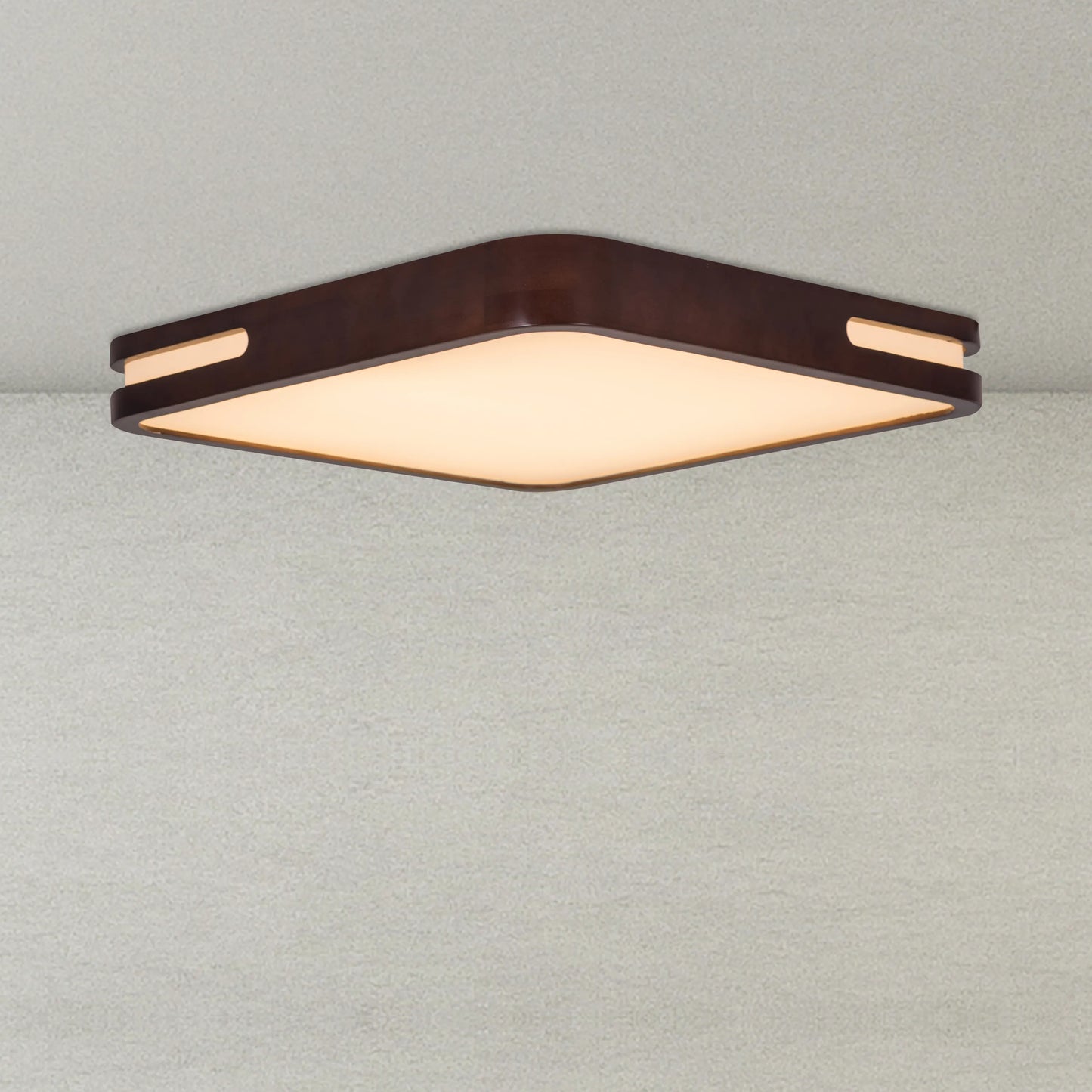 Do You Believe (Wooden, Dimmable LED With Remote Control, Wood Finish) Ceiling Light