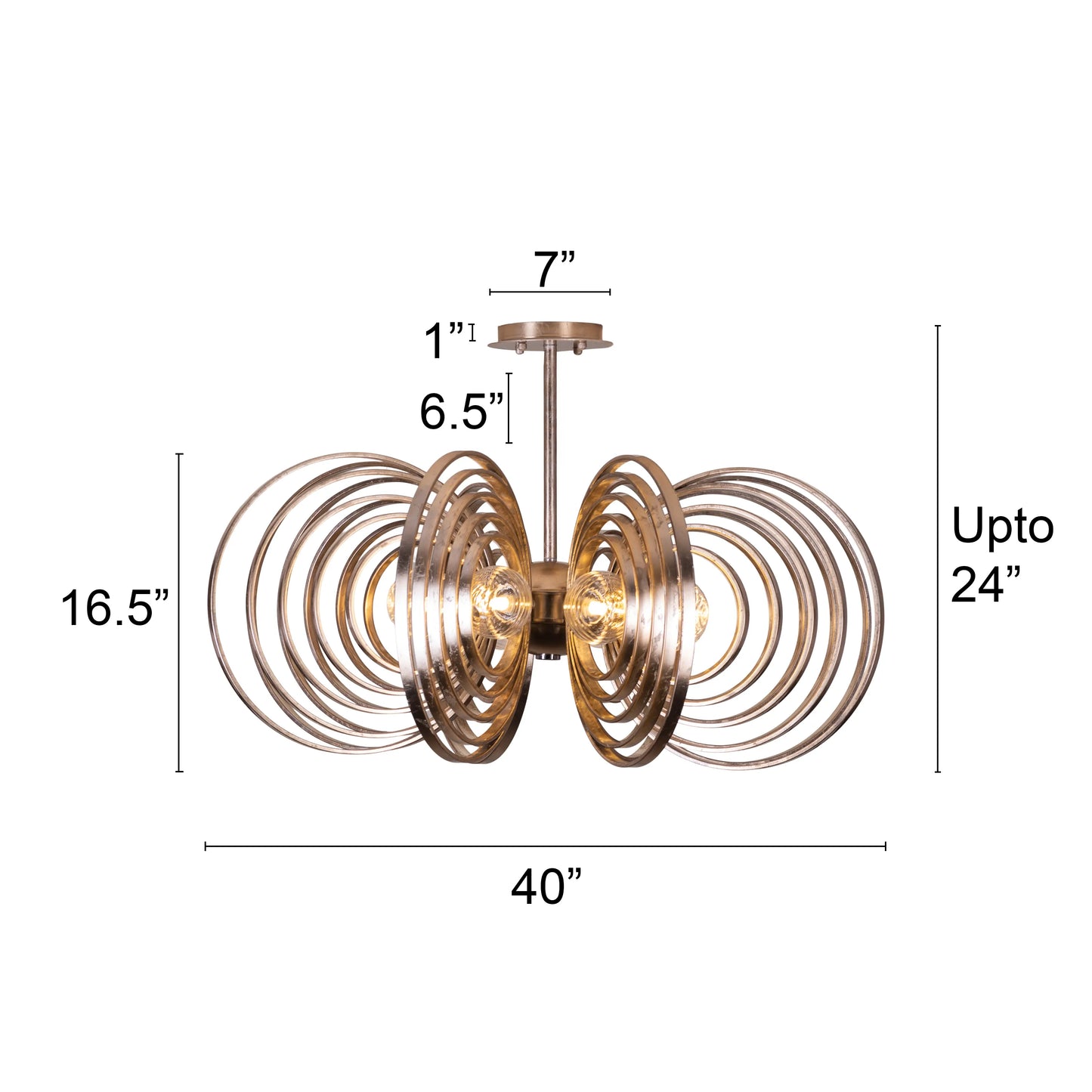 Time To Shine (Large, Antique Foil Gilded) Ceiling Light