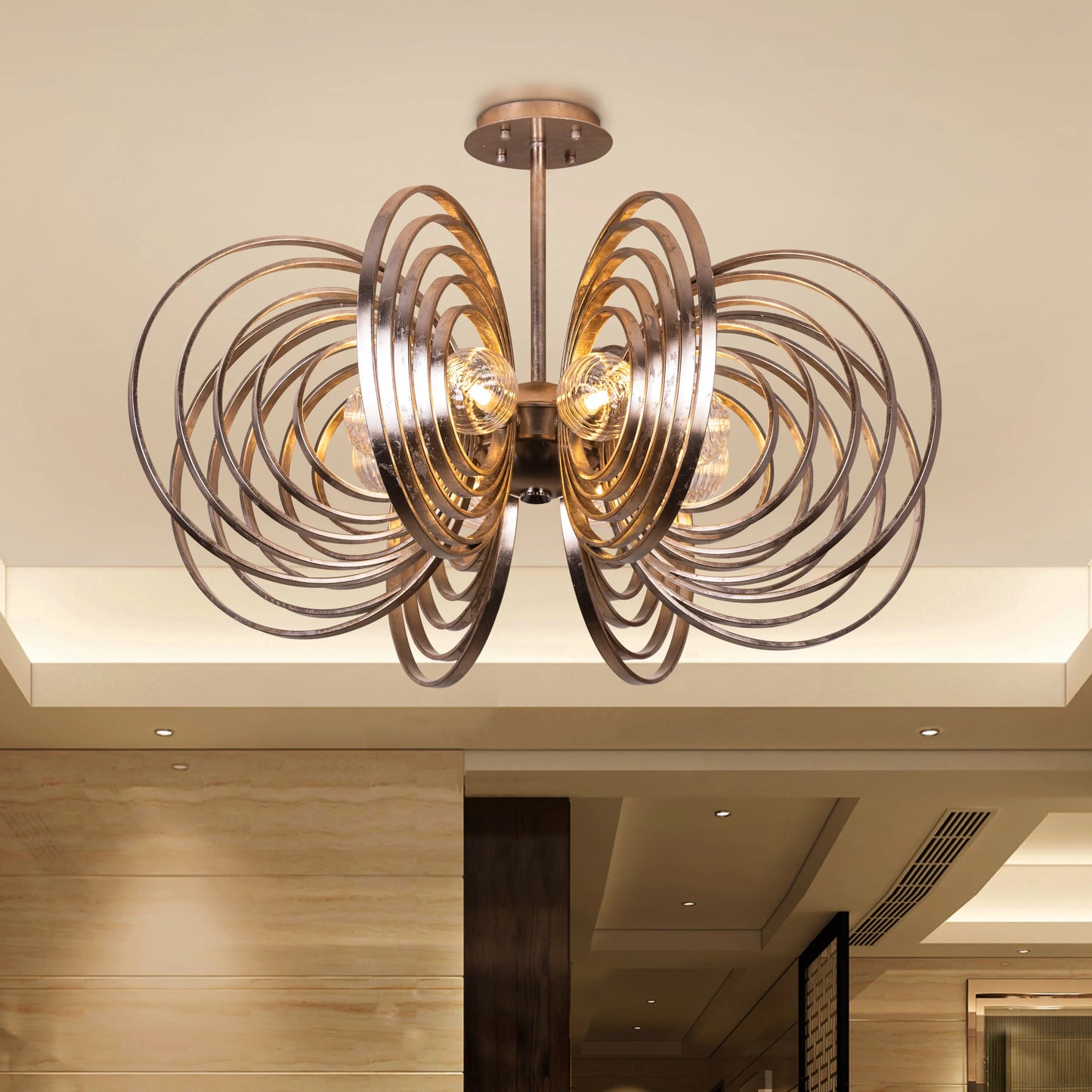 Time To Shine (Large, Antique Foil Gilded) Ceiling Light