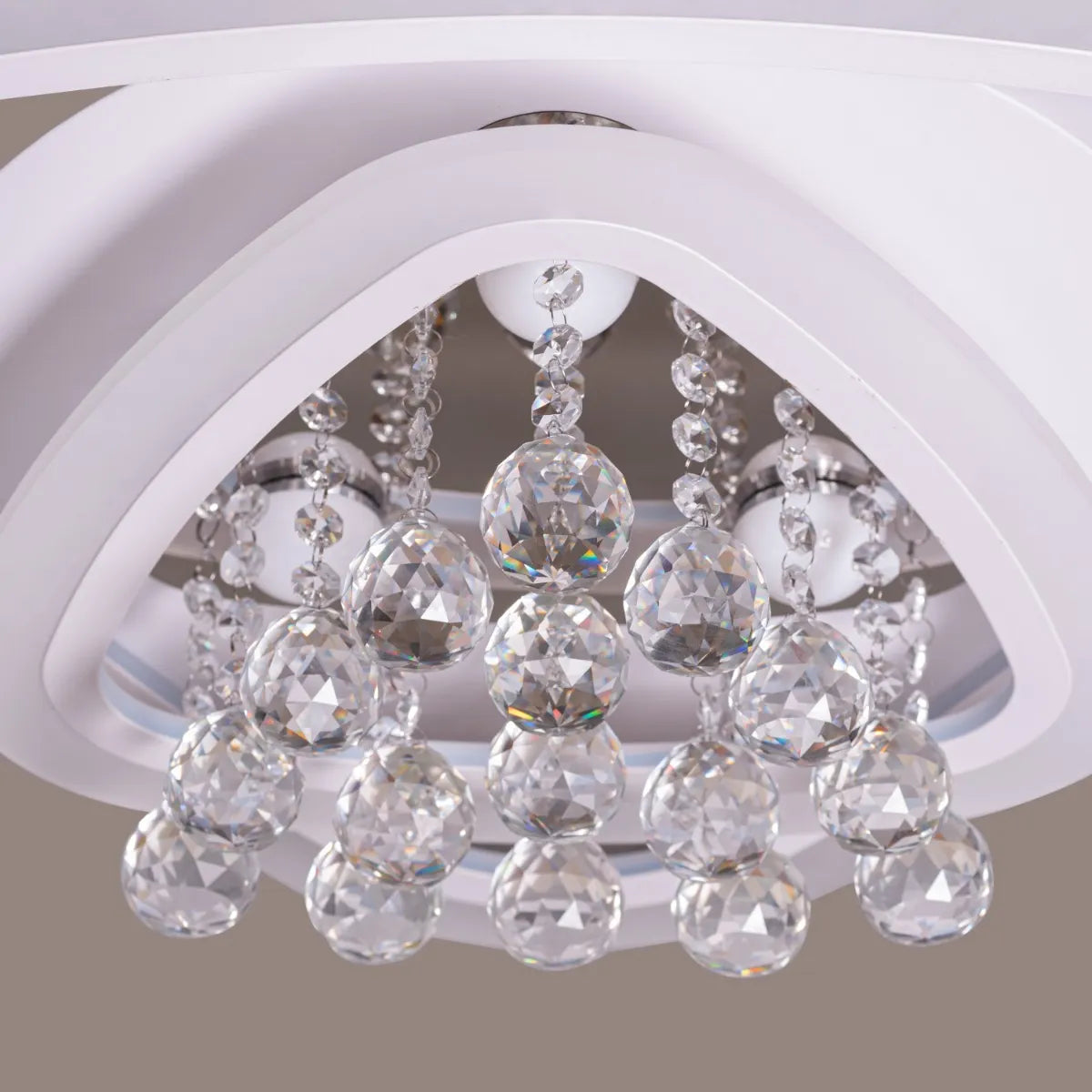 What A Treat (White, Dimmable LED with Remote Control) Crystal Ceiling Light