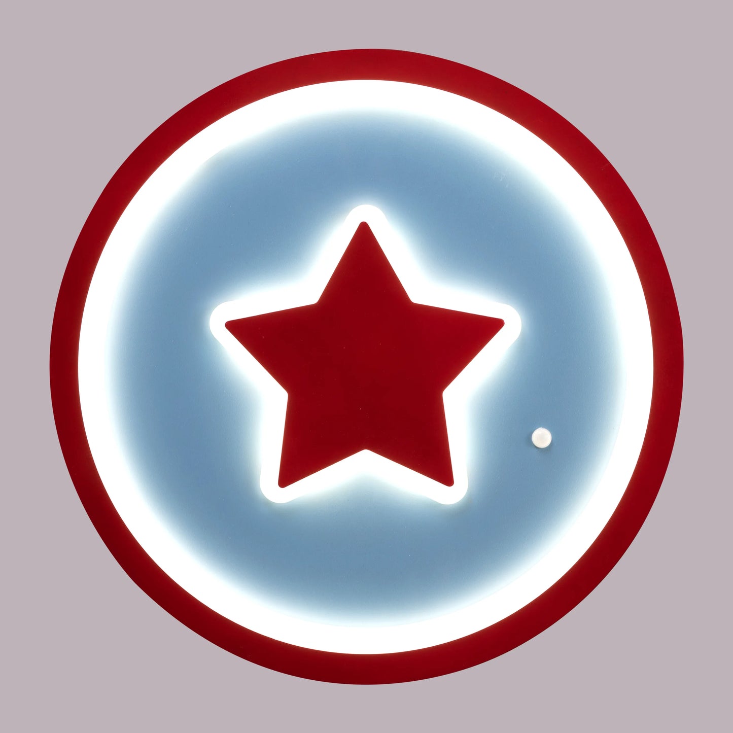 Captain Amazing red dimmable LED ceiling light for kids' rooms