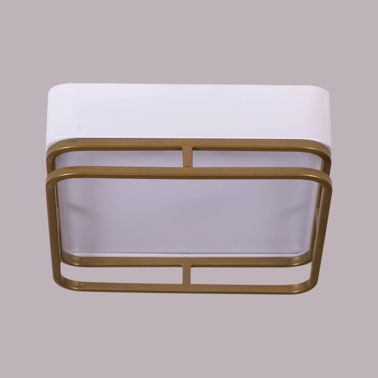 Minimalist ceiling light with 3-color LED feature.