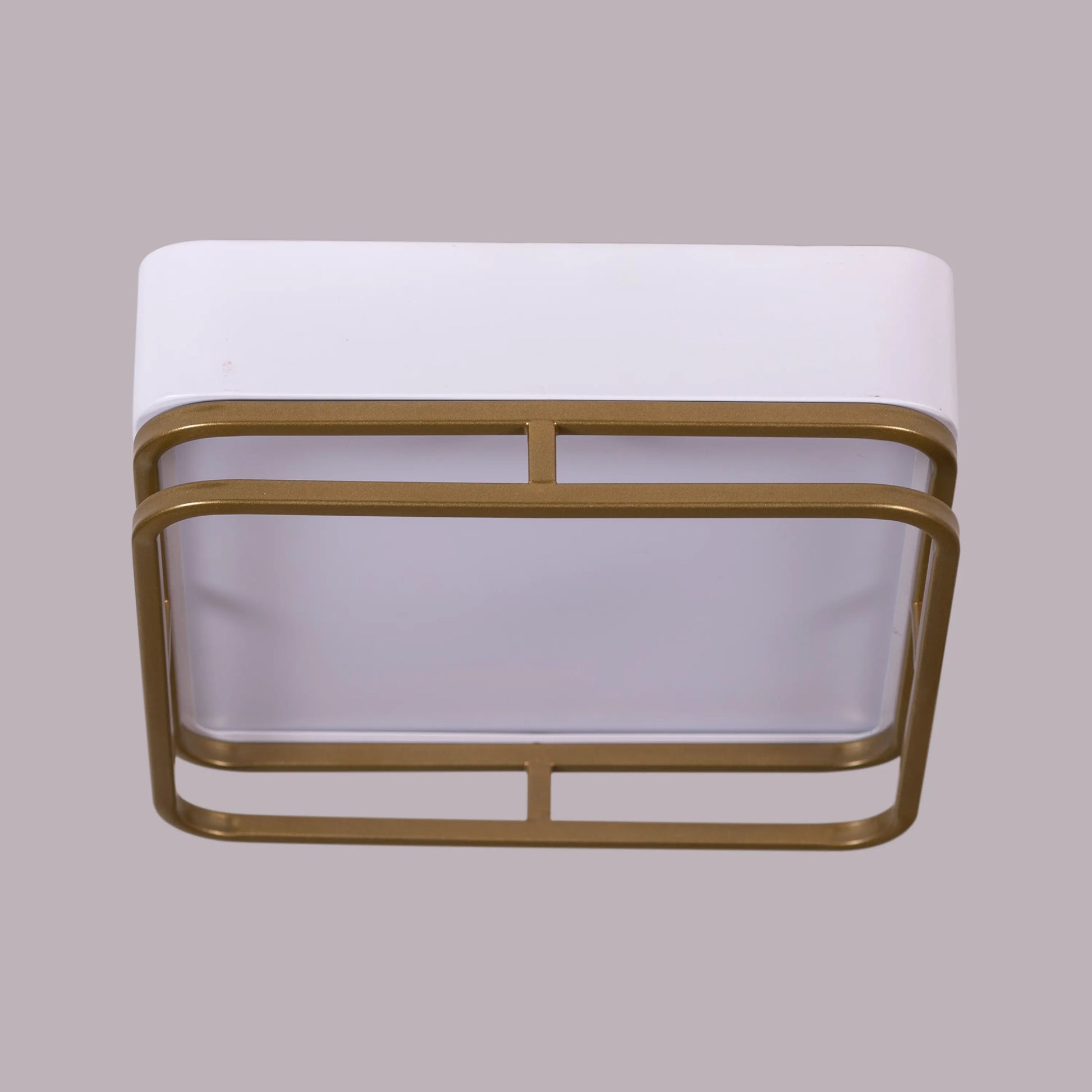 Minimalist ceiling light with 3-color LED feature.