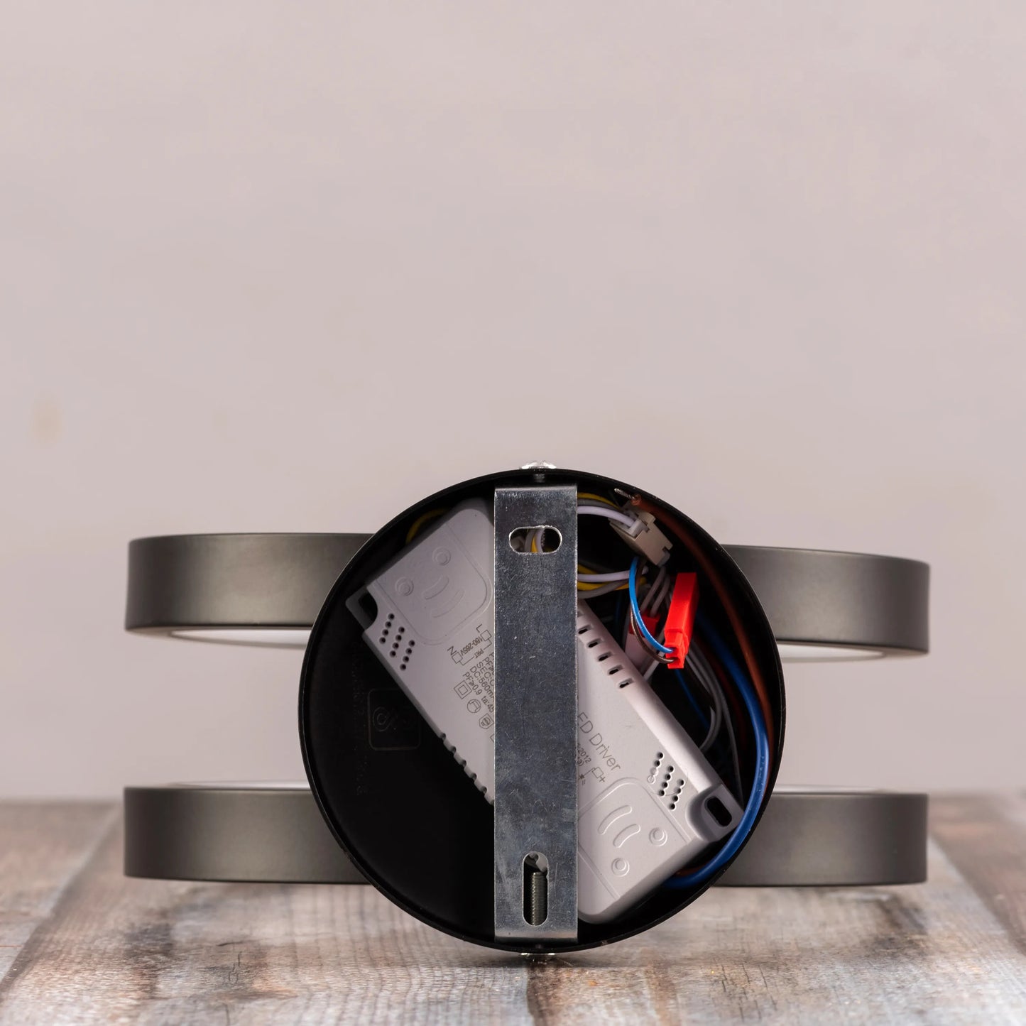 Siesta black ceiling light installed in contemporary bedroom, highlighting minimalist design